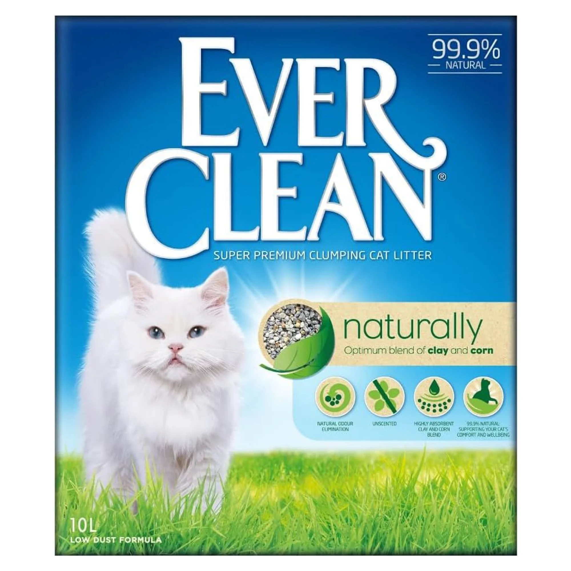 Ever Clean Naturally Doğal Parfümsüz Topaklanan Kedi Kumu 10 L