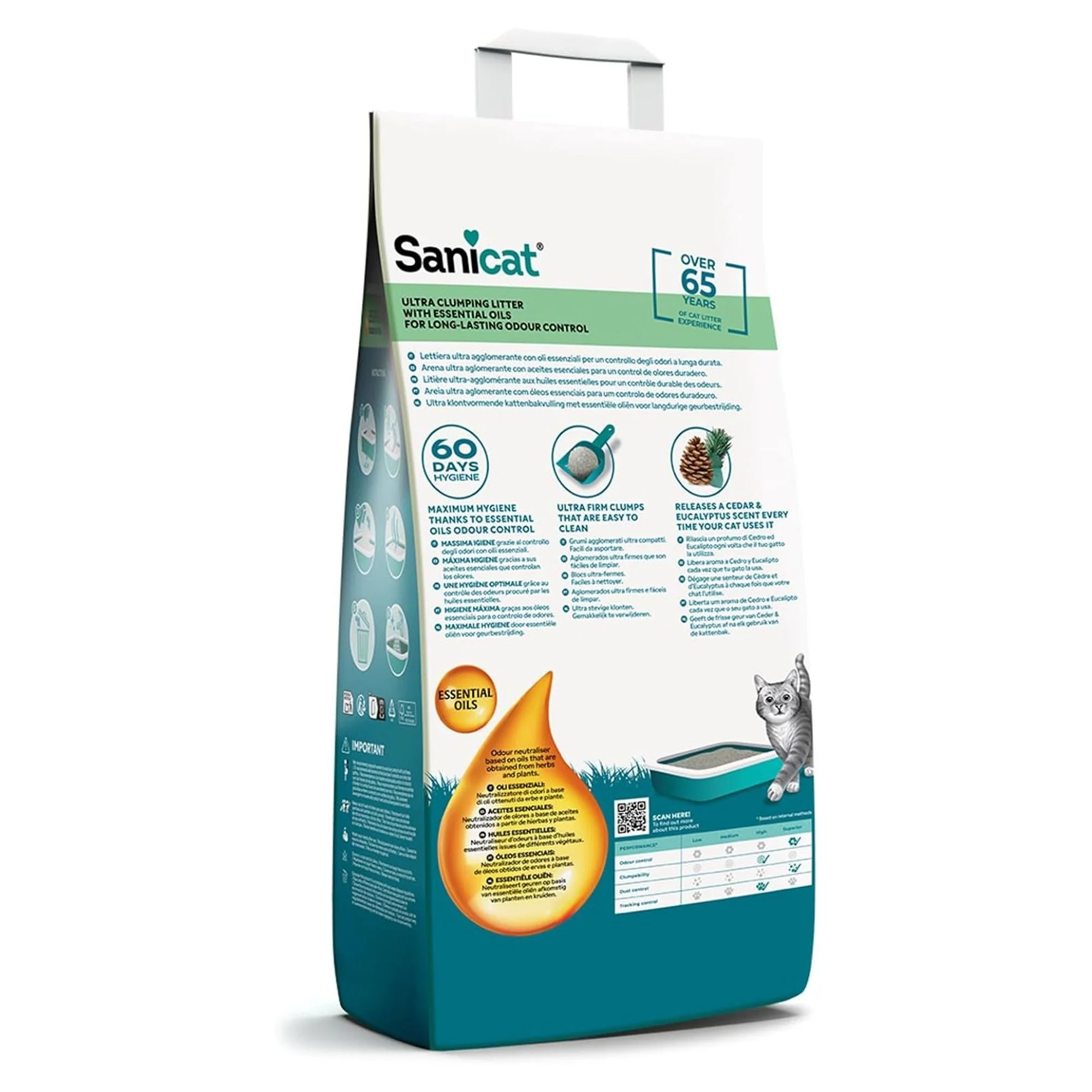 Sanicat Essential Oils Sedir ve Okaliptus Kokulu Kedi Kumu 10 KG — Kum ve Tuvalet Ürünleri, 10 kg — Görsel 2