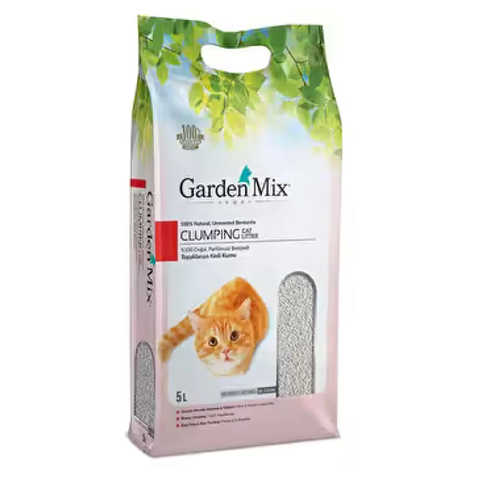Garden Mix Garden Mix Parfümsüz İnce Bentonit Kedi Kumu 5L