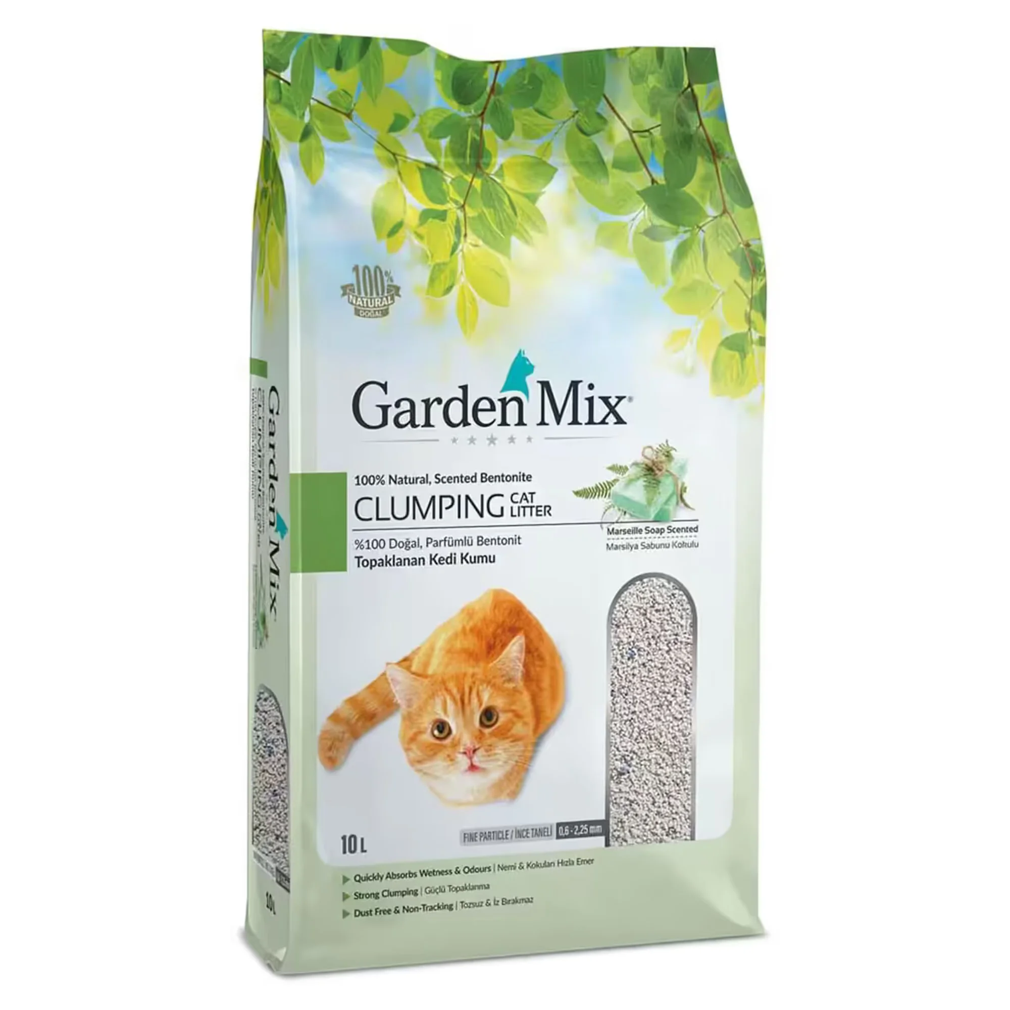 Garden Mix Garden Mix Marsilya Sabunu Kokulu Kalın Bentonit Kedi Kumu 5L
