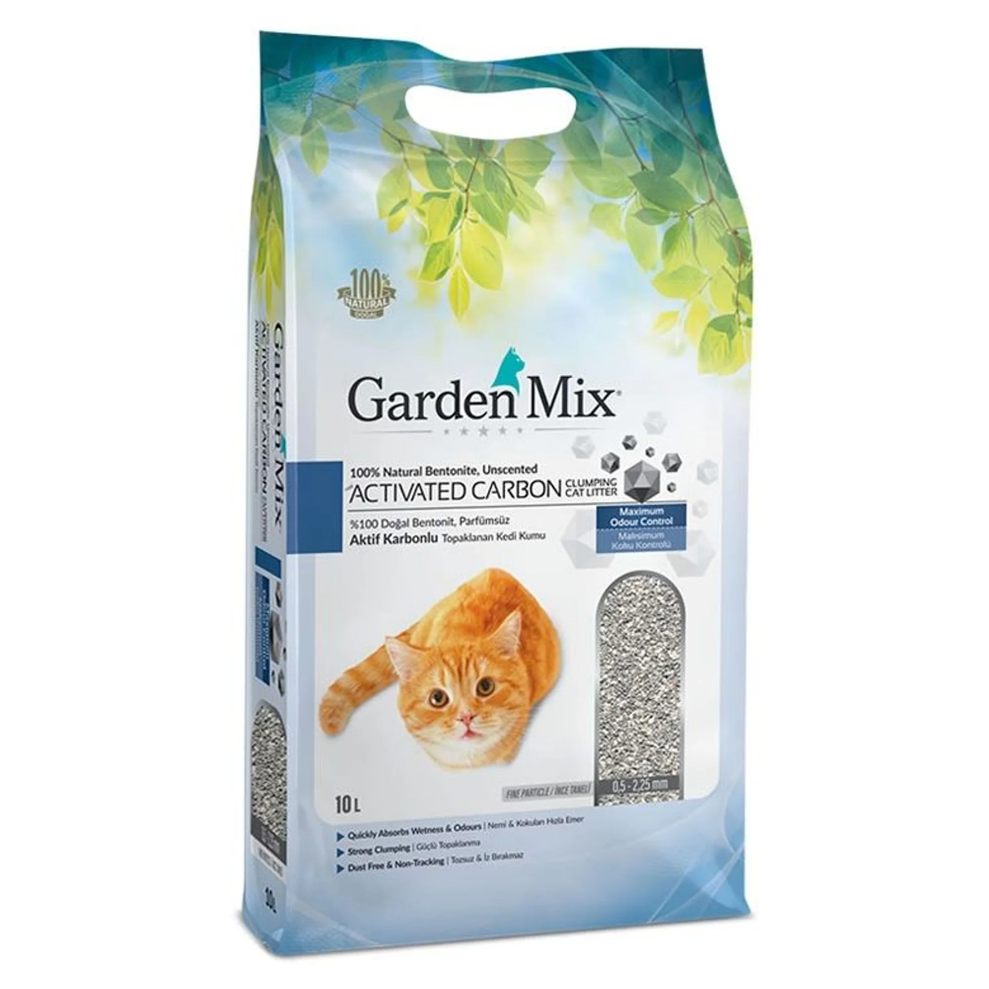 Garden Mix Garden Mix Aktif Karbonlu Bentonit Kedi Kumu 10L