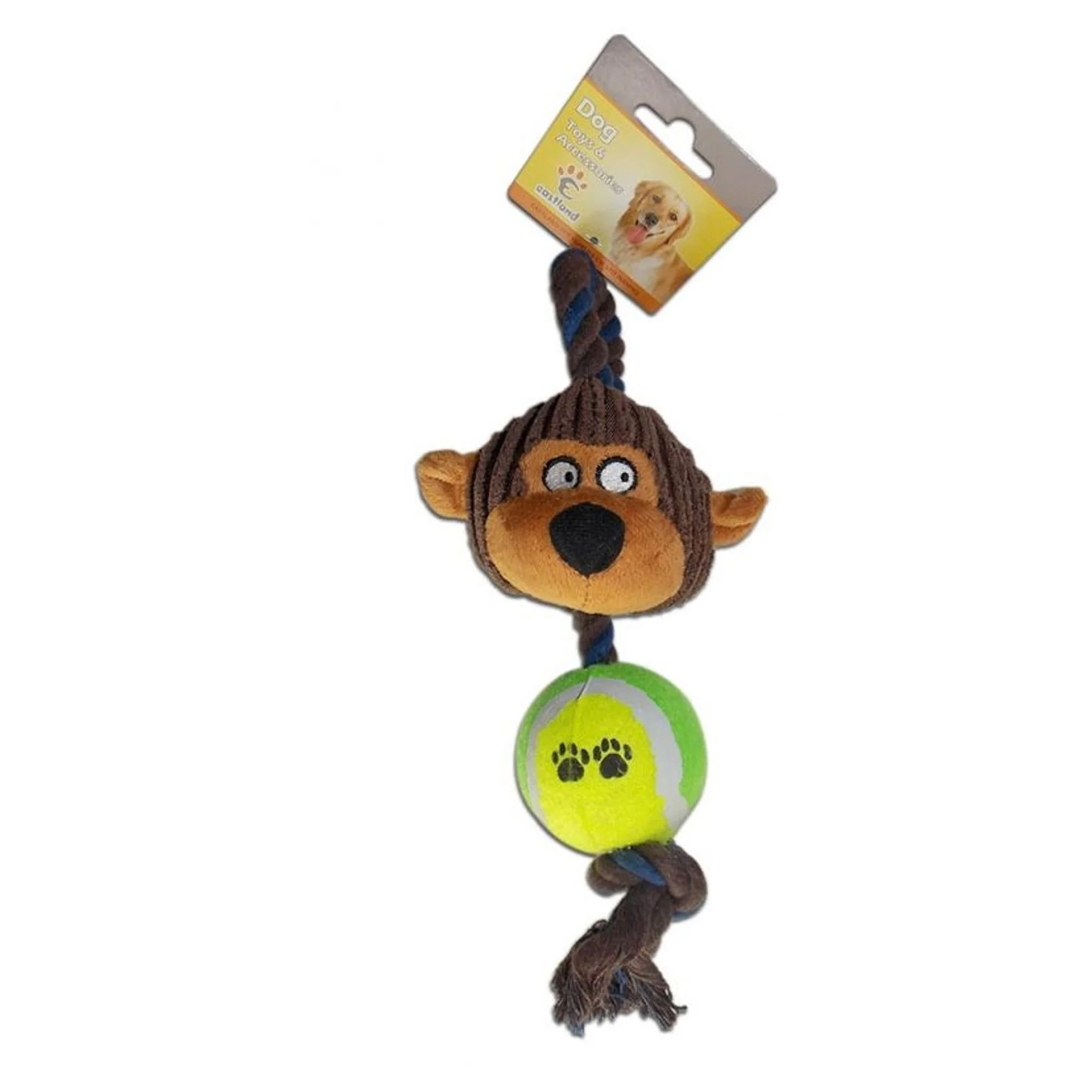 Eastland Maymun ve Tenis Toplu Stres İpi Köpek Oyuncağı 35x12 CM