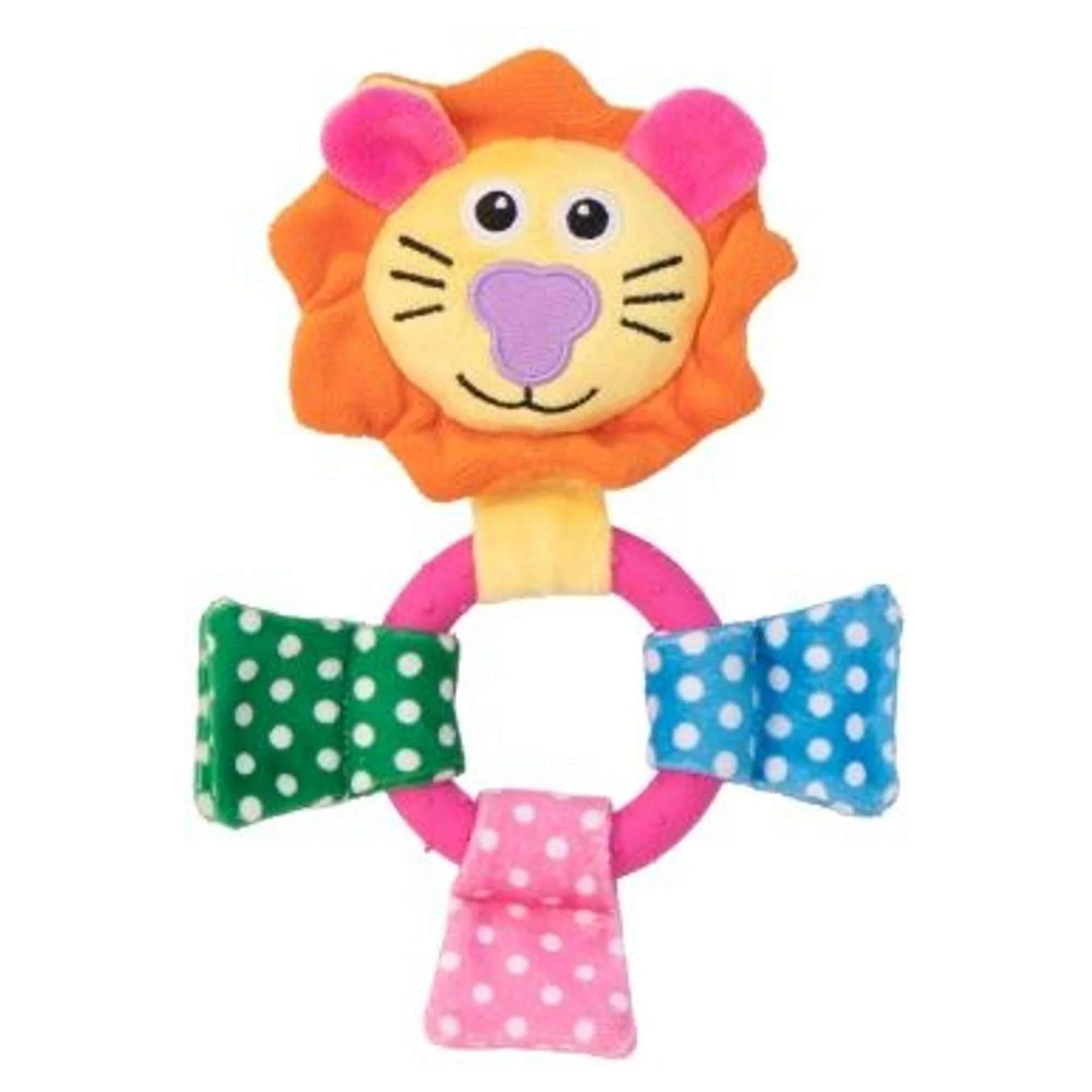 Eastland Lastik Halkalı Öten Peluş Aslan Köpek Oyuncağı 20 CM