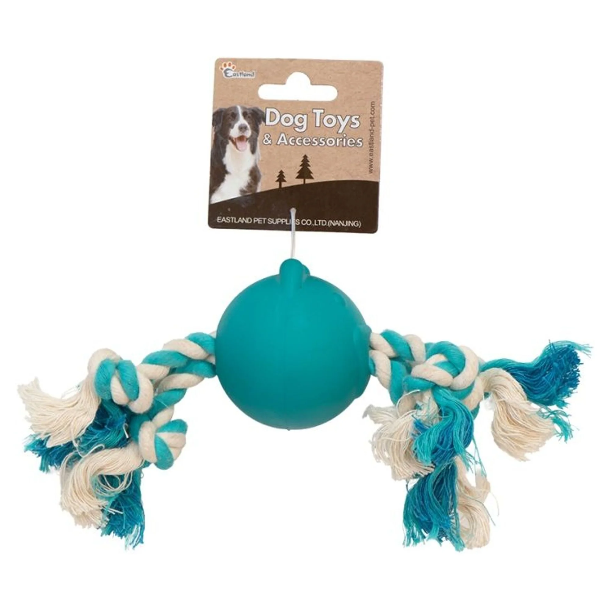 Eastland Stres İpli Plastik Kedi Kafası Köpek Diş İpi Oyuncağı 7,5 cm