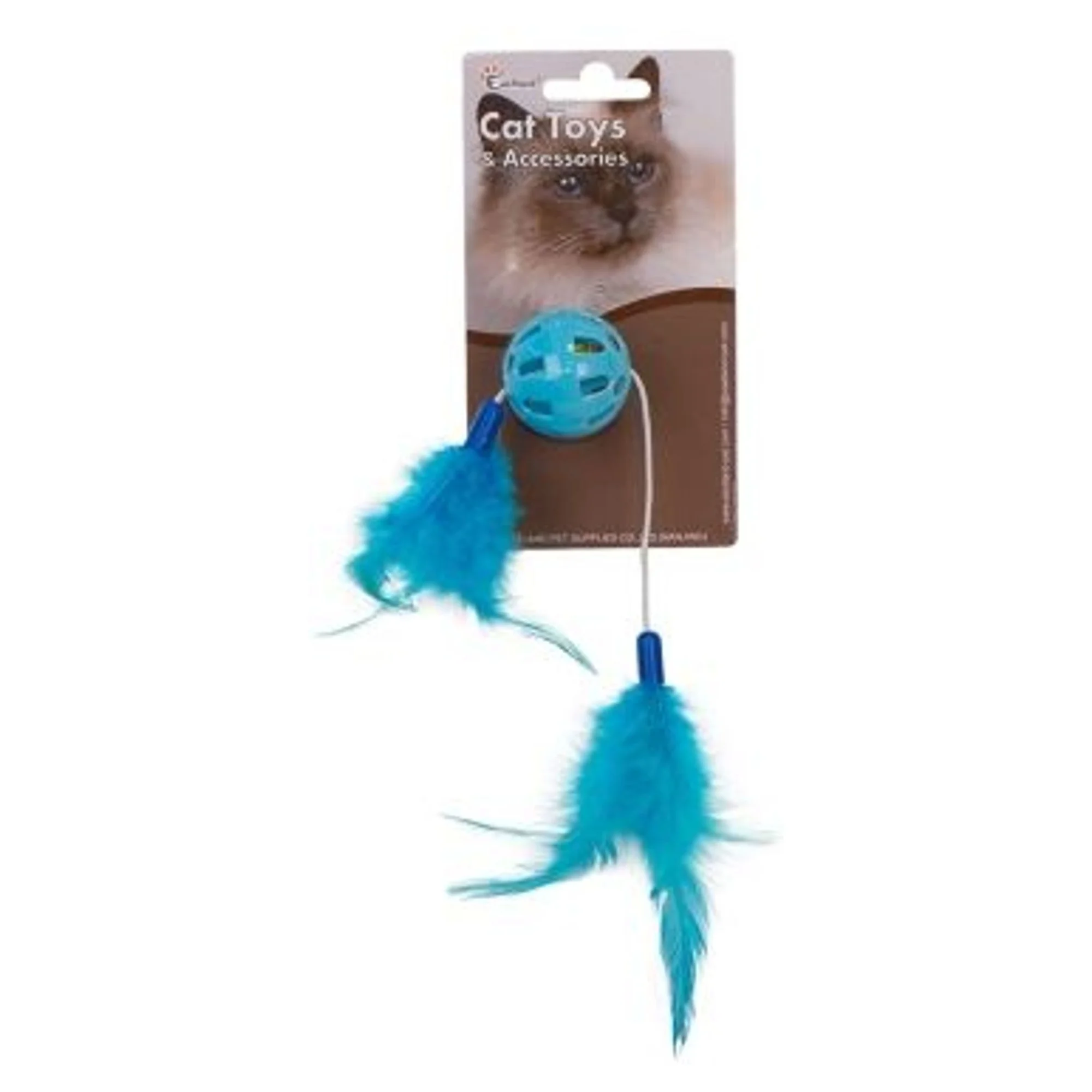 Eastland Tüylü Zilli Plastik Kedi Oyuncağı Top 4 CM