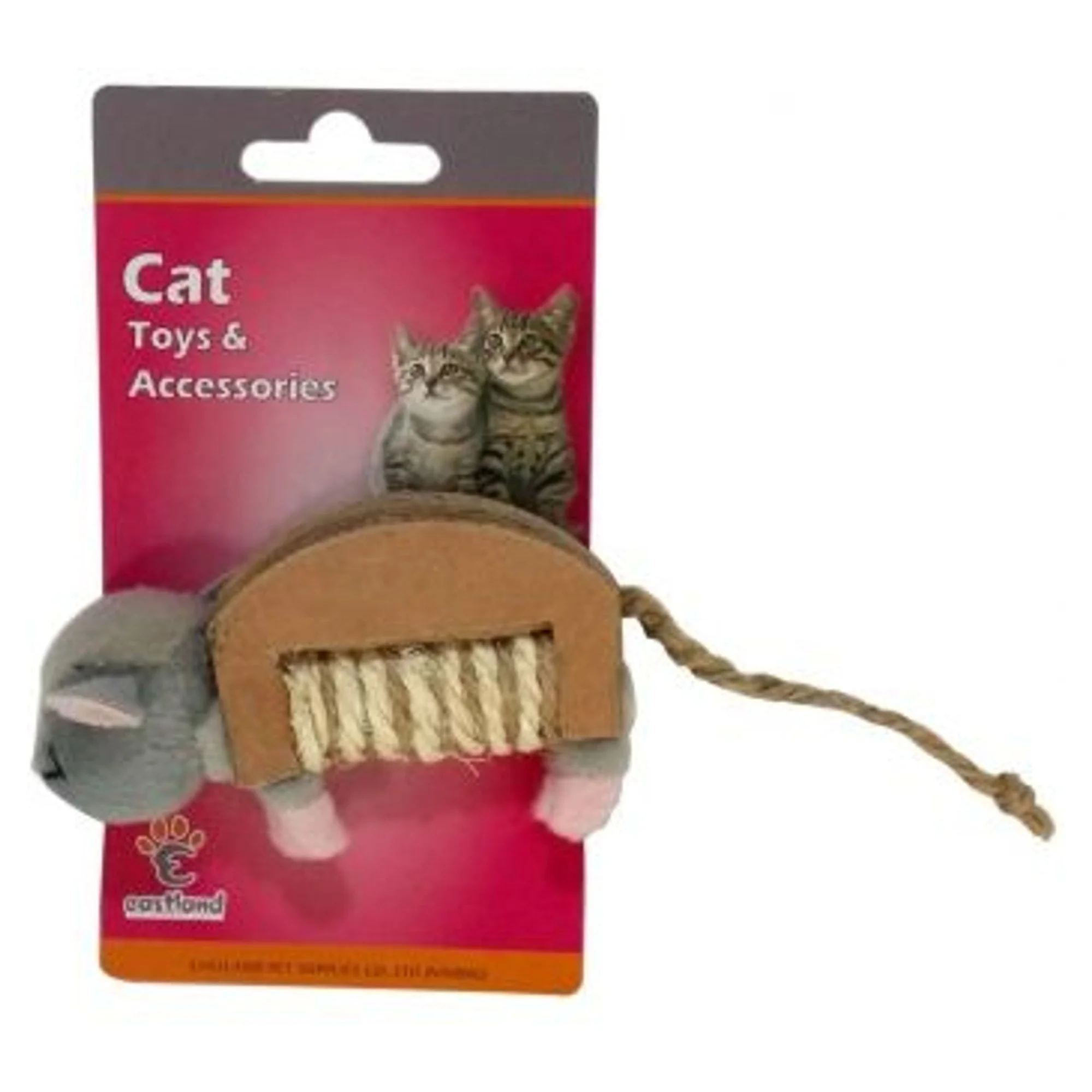 Eastland Peluş Hışırtılı Kedi Oyuncağı Fare 10x6 CM