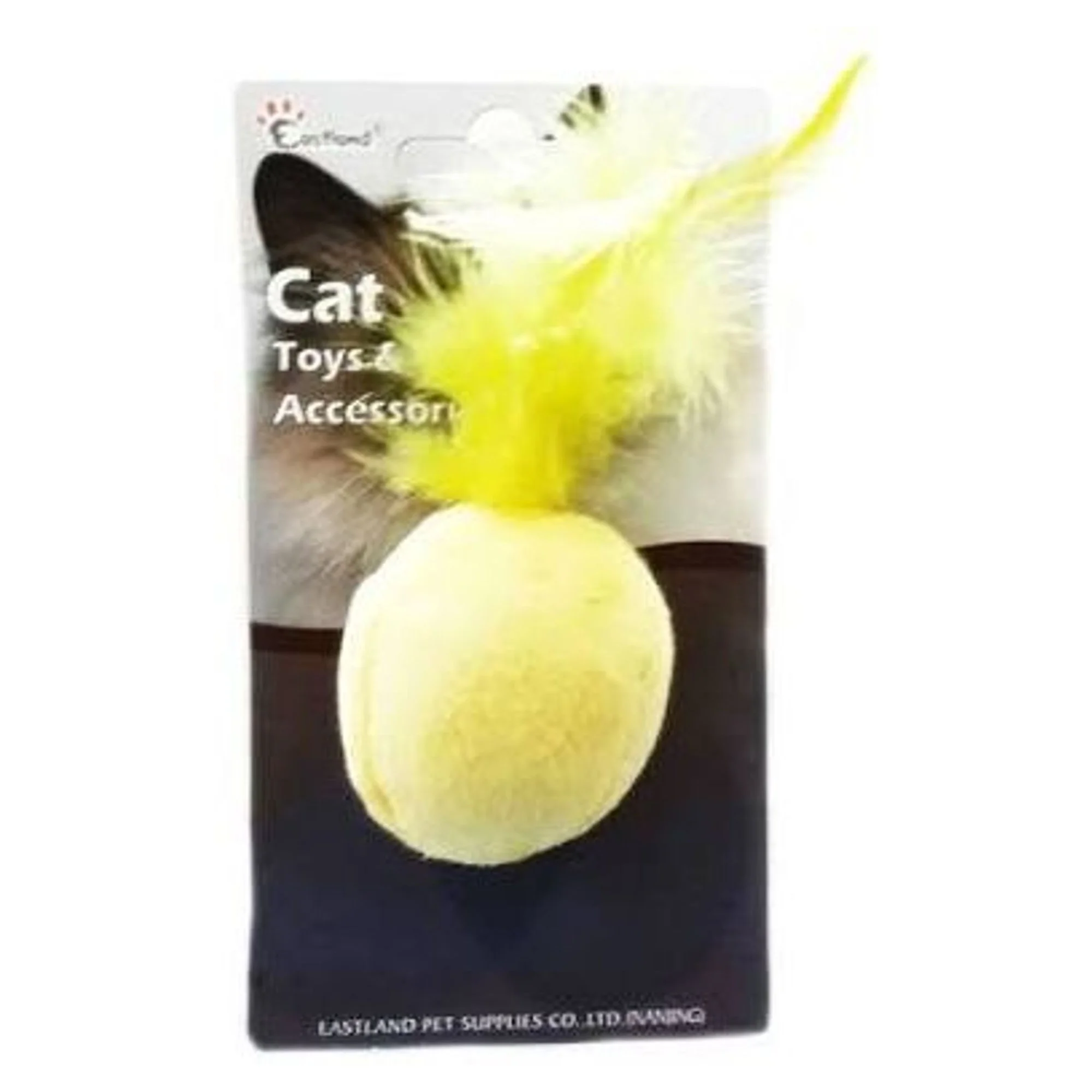 Eastland Kedi Naneli Tüylü Karışık Renkli Kedi Oyun Topu 4.5 CM