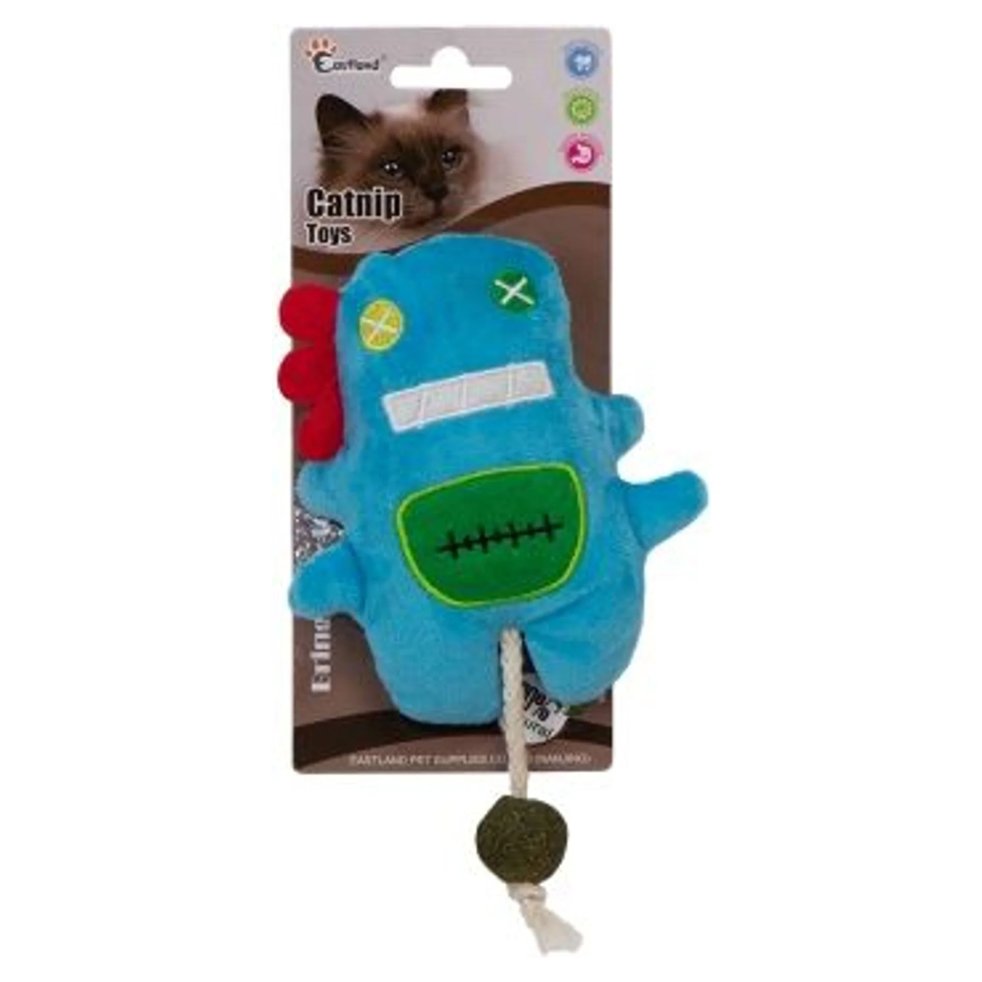 Eastland Catnipli Peluş Mavi Canavar Kedi Oyuncağı 18 CM