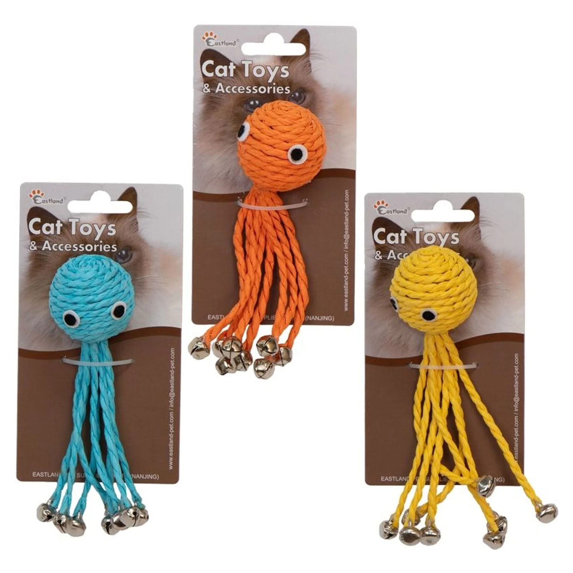 Eastland Çıngıraklı Ahtapot Kedi Oyuncağı 12.5 CM