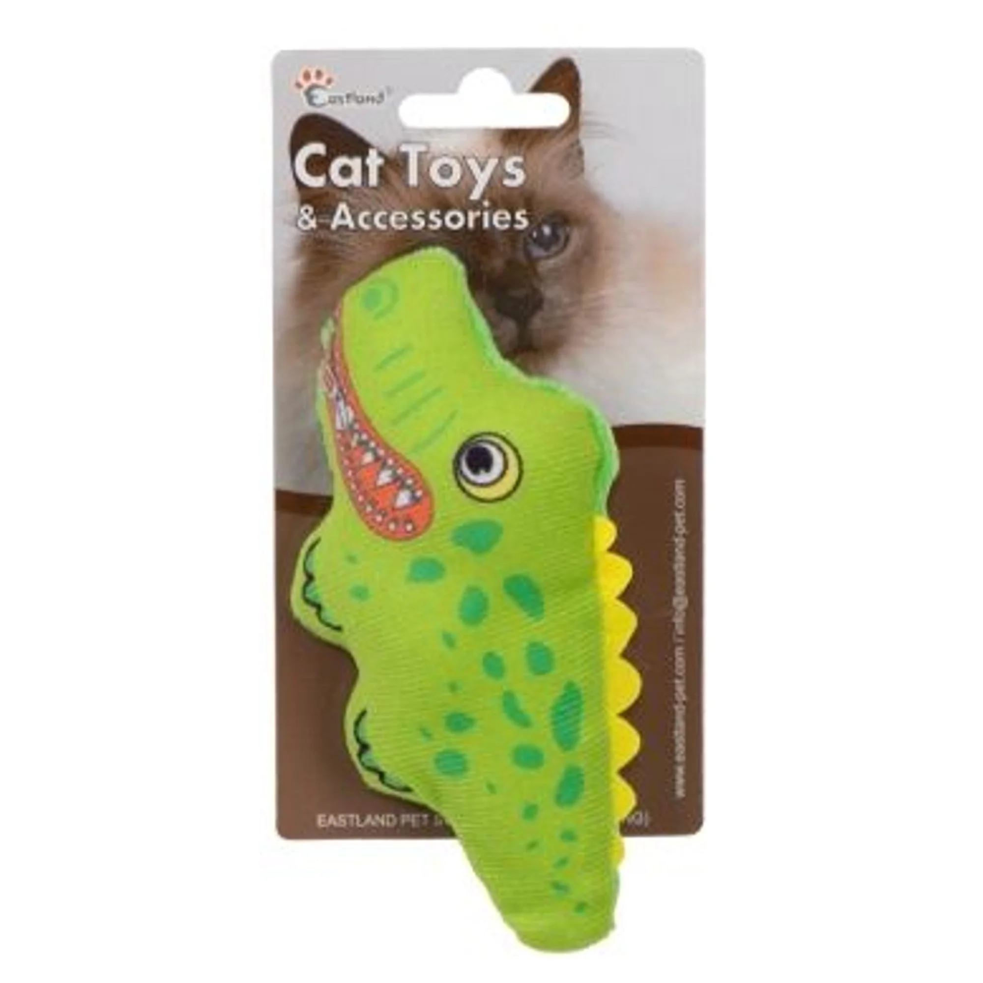 Eastland Kedi Otlu Öten Peluş Timsah Kedi Oyuncağı 15 CM