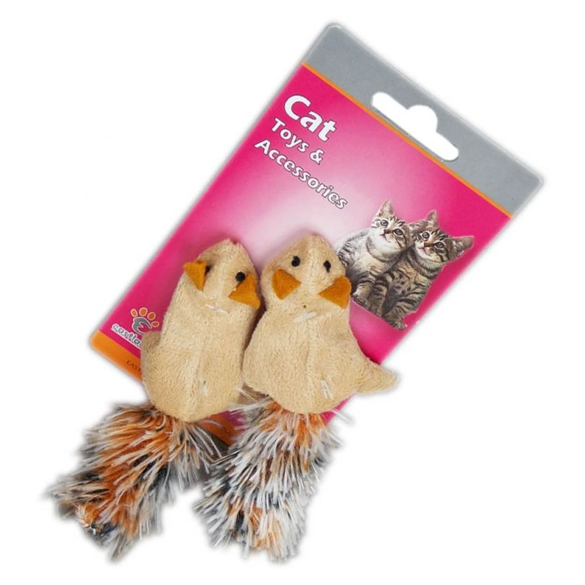 Eastland Kedi Otlu Hışır Peluş Sincap İkili Kedi Naneli Oyuncak 5 Cm