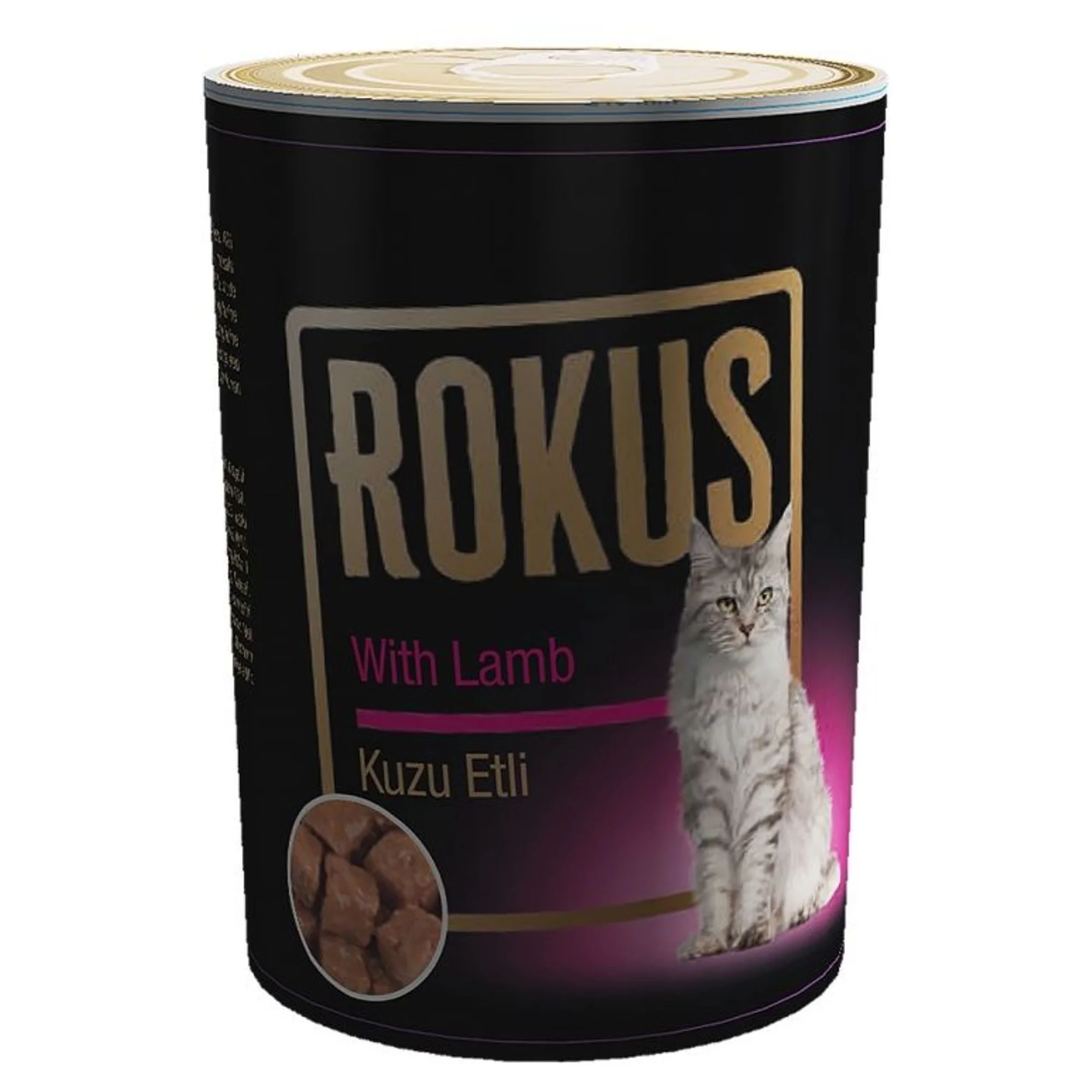 Rokus Kuzu Etli Kedi Konservesi 410 G
