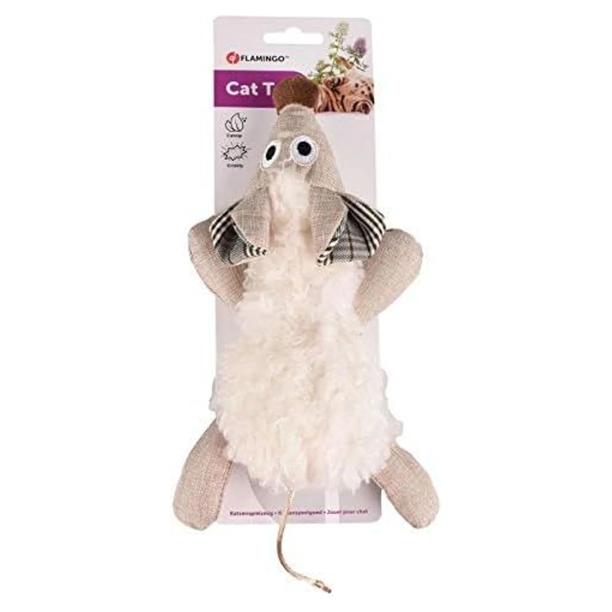 Flamingo Rizzo Catnipli Kumaş ve Peluş Fare Kedi Oyuncağı — Kedi Naneli Oyuncaklar (Catnip), 60 g — Görsel 2