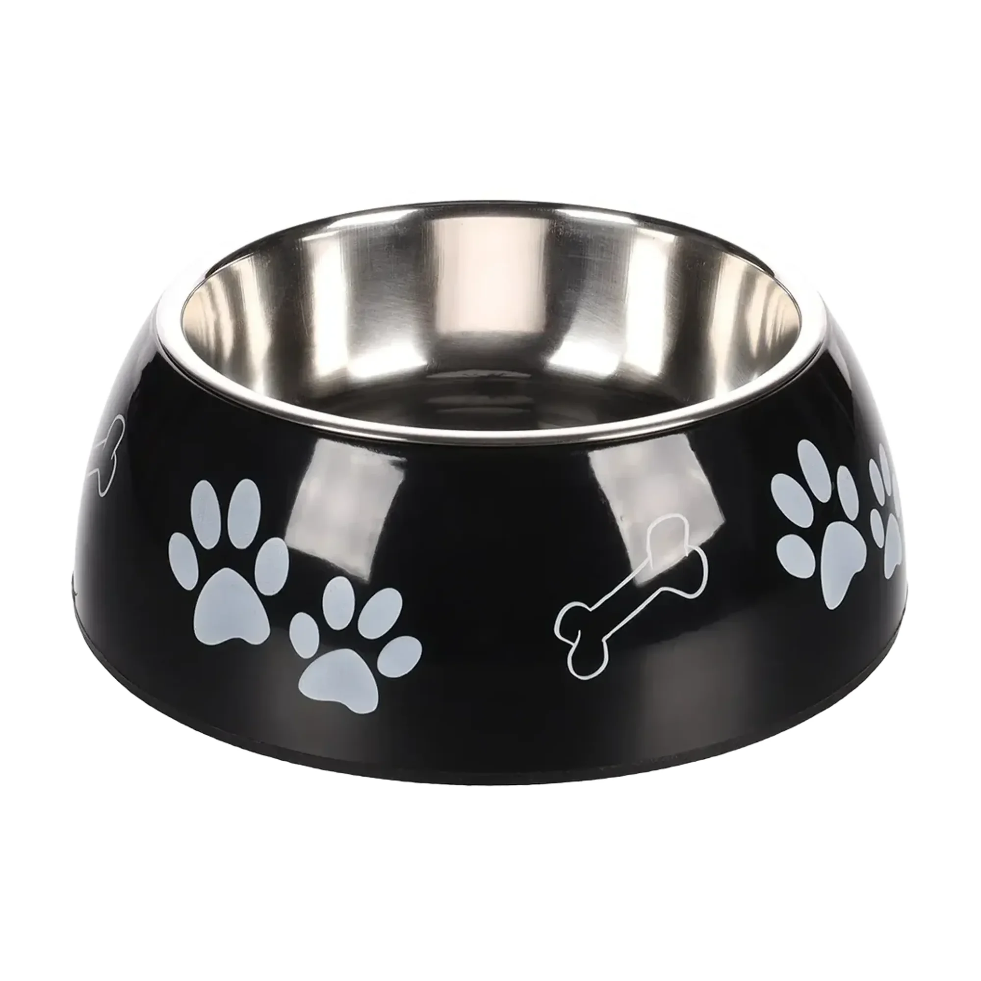 Flamingo Patili Kemikli Metal Köpek Mama Kabı S