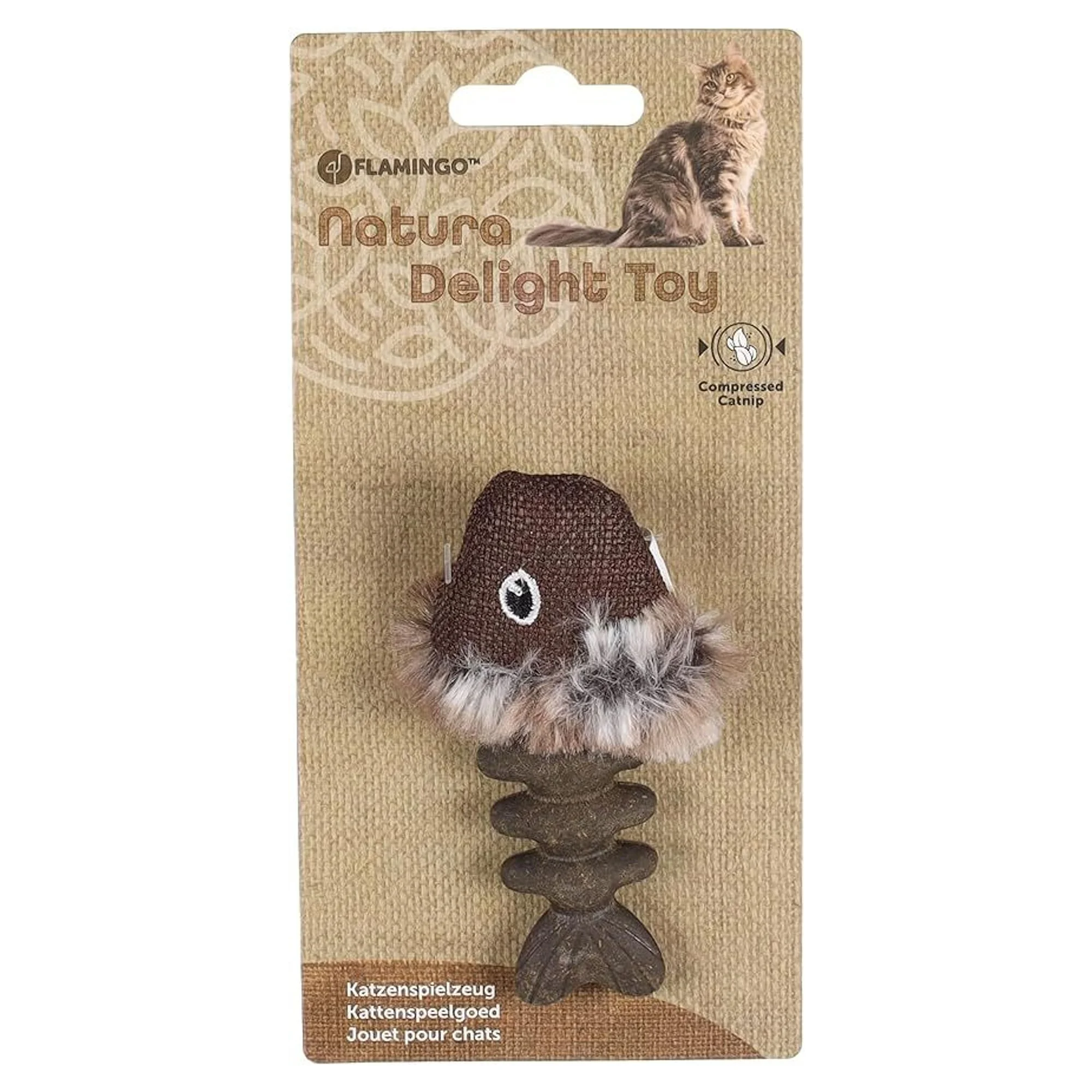 Flamingo Natura Catnip Balık Şeklinde Oyuncak — Kedi Naneli Oyuncaklar (Catnip), 60 g — Görsel 2