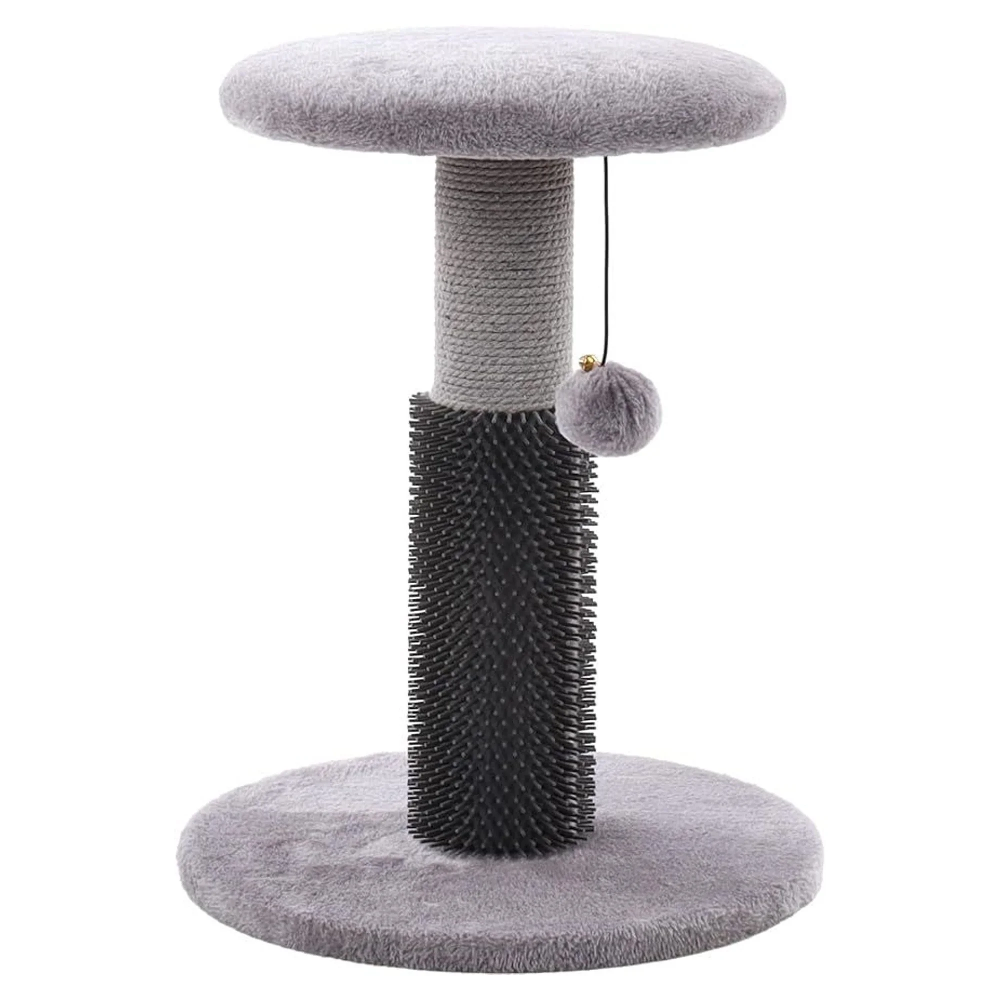 Flamingo Bea Gri Peluş Kaplı Kedi Tırmalama Tahtası 41 CM