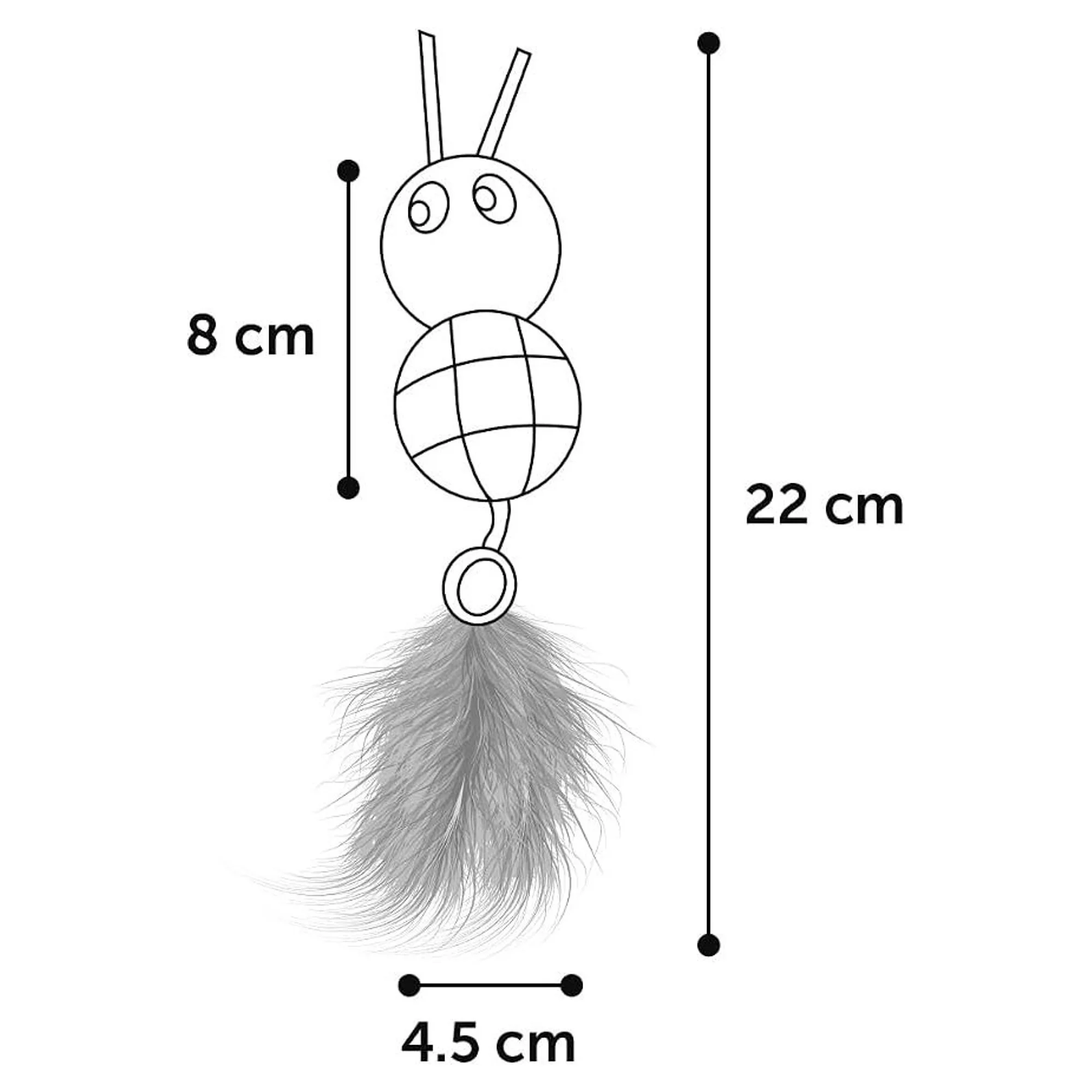 Flamingo Winny Tüylü Hışırtıla Tırtıl Oyuncak — Fare & Peluş Oyuncaklar, 110 g — Görsel 3