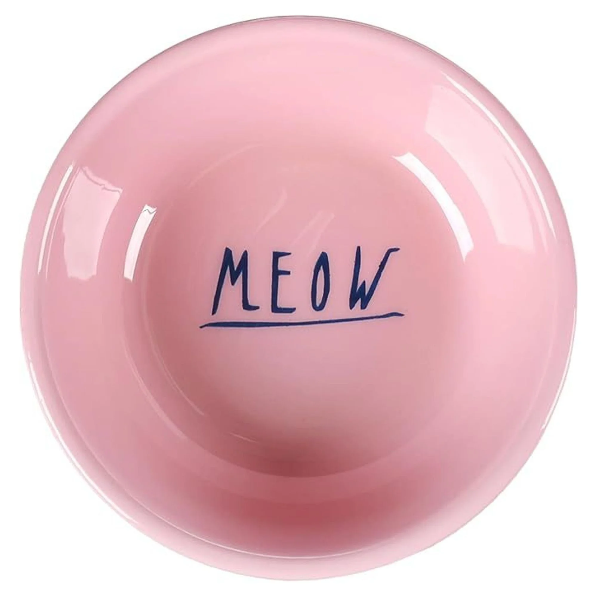Flamingo Nell Boyalı Çelik Kedi Mama Kabı Gri-Pembe 450 ML