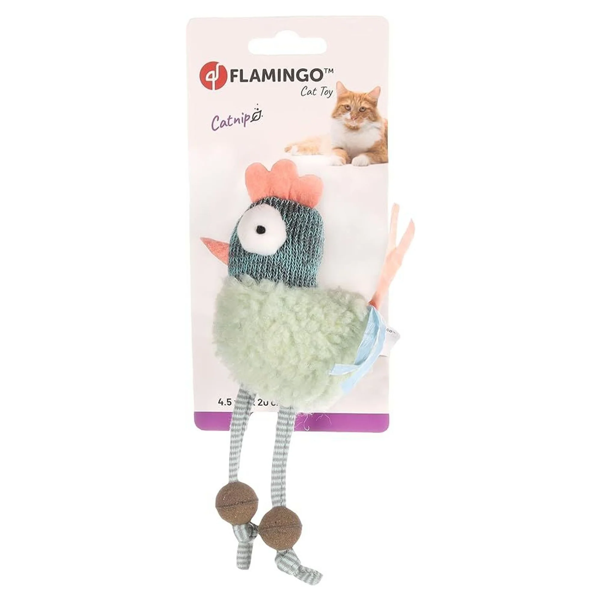 Flamingo Quinty Catnipli Peluş Tavuk Kedi Oyuncağı — Fare & Peluş Oyuncaklar, 60 g — Görsel 2