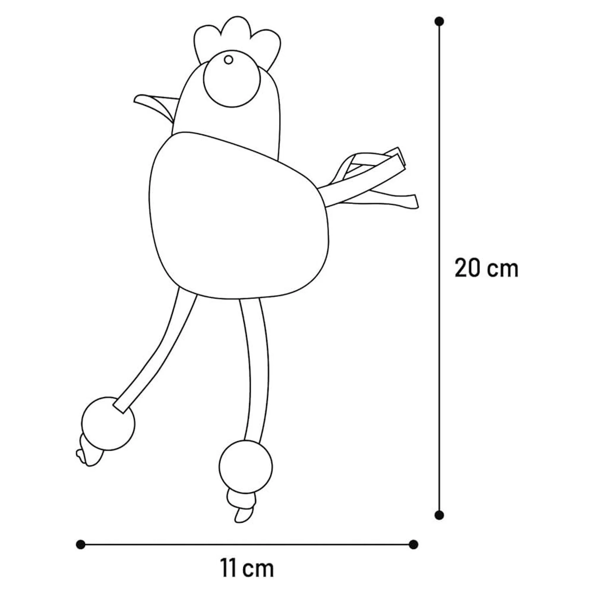 Flamingo Quinty Catnipli Peluş Tavuk Kedi Oyuncağı — Fare & Peluş Oyuncaklar, 60 g — Görsel 3