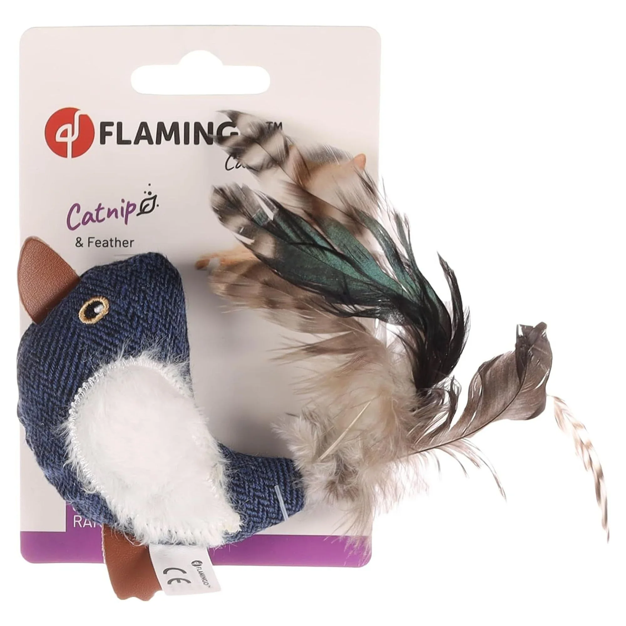 Flamingo Jeany Kot Desenli Catnipli Kuş Kedi Oyuncağı — Fare & Peluş Oyuncaklar, 50 g — Görsel 2