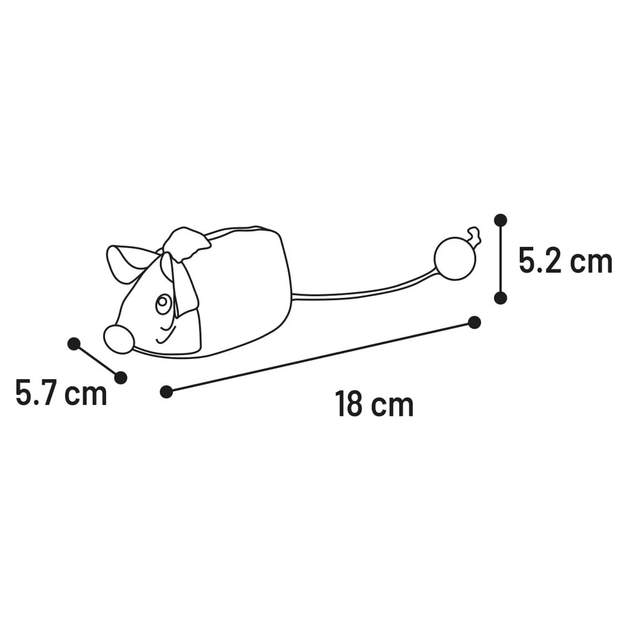 Flamingo Jeany Kot Desenli Catnipli Kedi Fare Oyuncağı — Fare & Peluş Oyuncaklar, 55 g — Görsel 3