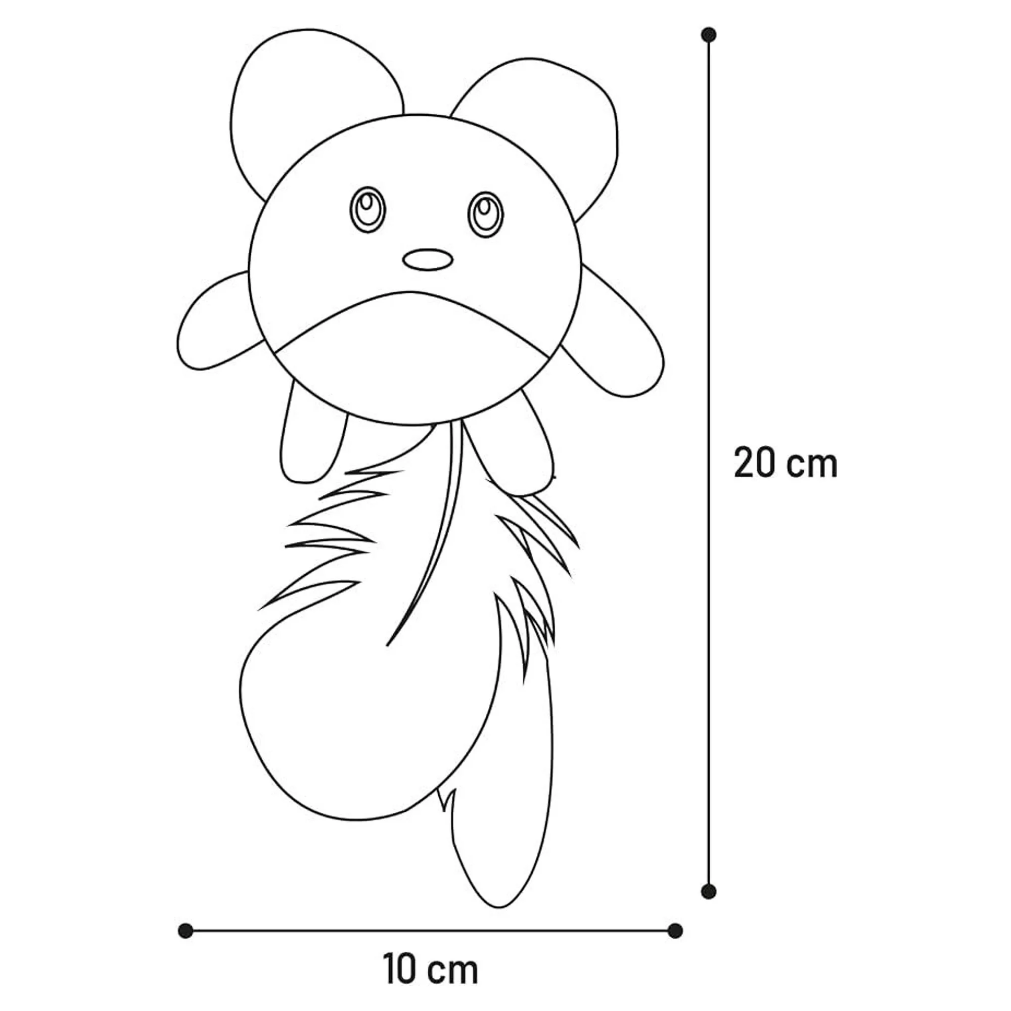 Flamingo Jeany Kot Desenli Catnip Mavi Peluş Tüylü Kedi Oyuncağı — Fare & Peluş Oyuncaklar, 50 g — Görsel 3