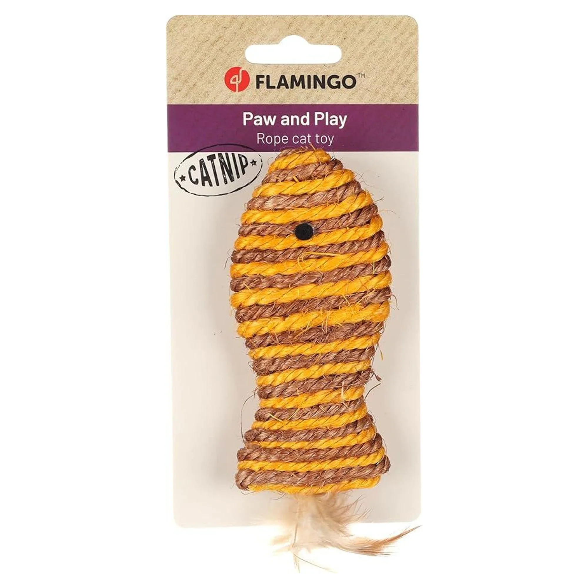 Flamingo Justo Hasır Balık Kedi Oyuncağı — Fare & Peluş Oyuncaklar, 110 g — Görsel 2