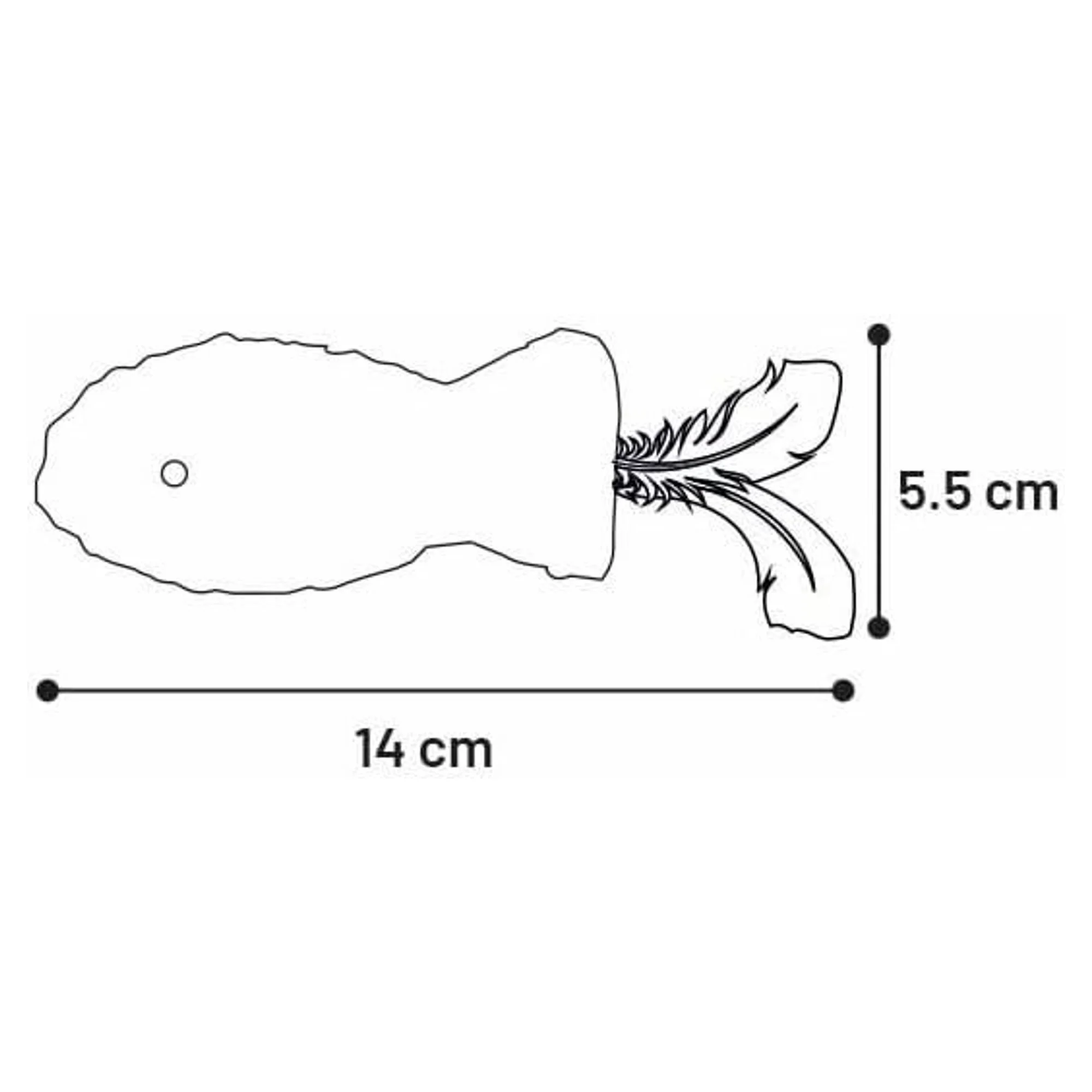 Flamingo Justo Hasır Balık Kedi Oyuncağı — Fare & Peluş Oyuncaklar, 110 g — Görsel 3