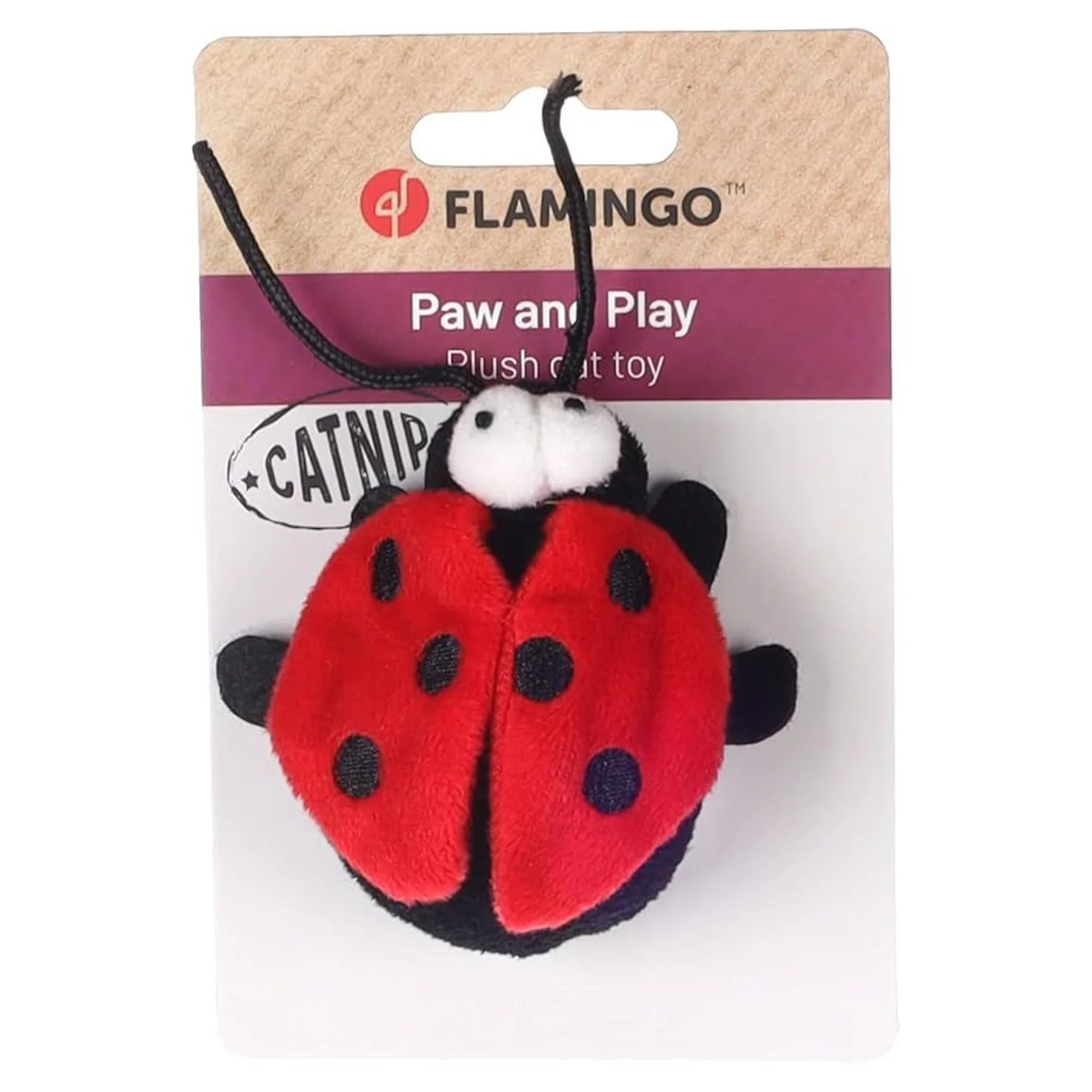 Flamingo Zingu Catnipli Peluş Uğur Böceği Kedi Oyuncağı — Fare & Peluş Oyuncaklar, 60 g — Görsel 2