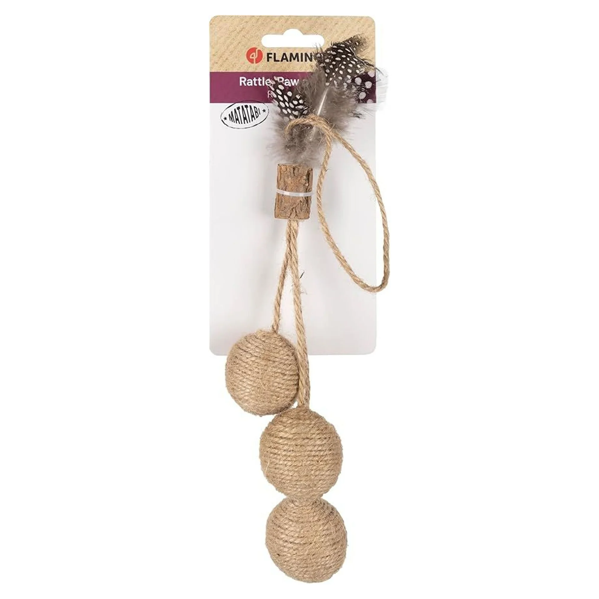 Flamingo Yutsa Hasır Tüylü İpli Top Oyuncak — Top & Zilli Toplar, 60 g — Görsel 2