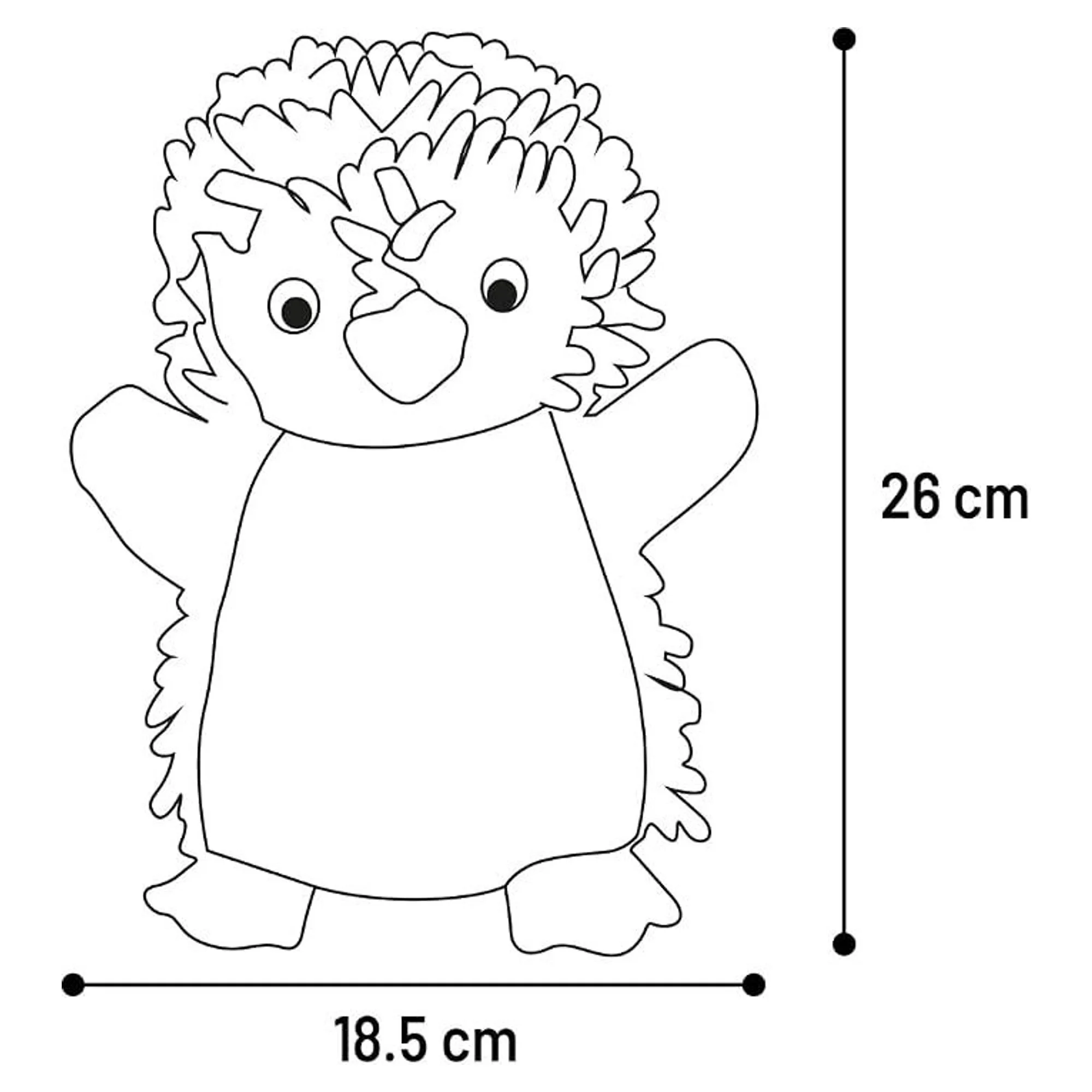 Flamingo Gwido Kumaş Penguen Kedi Oyuncağı Gri — Fare & Peluş Oyuncaklar, 250 g — Görsel 3