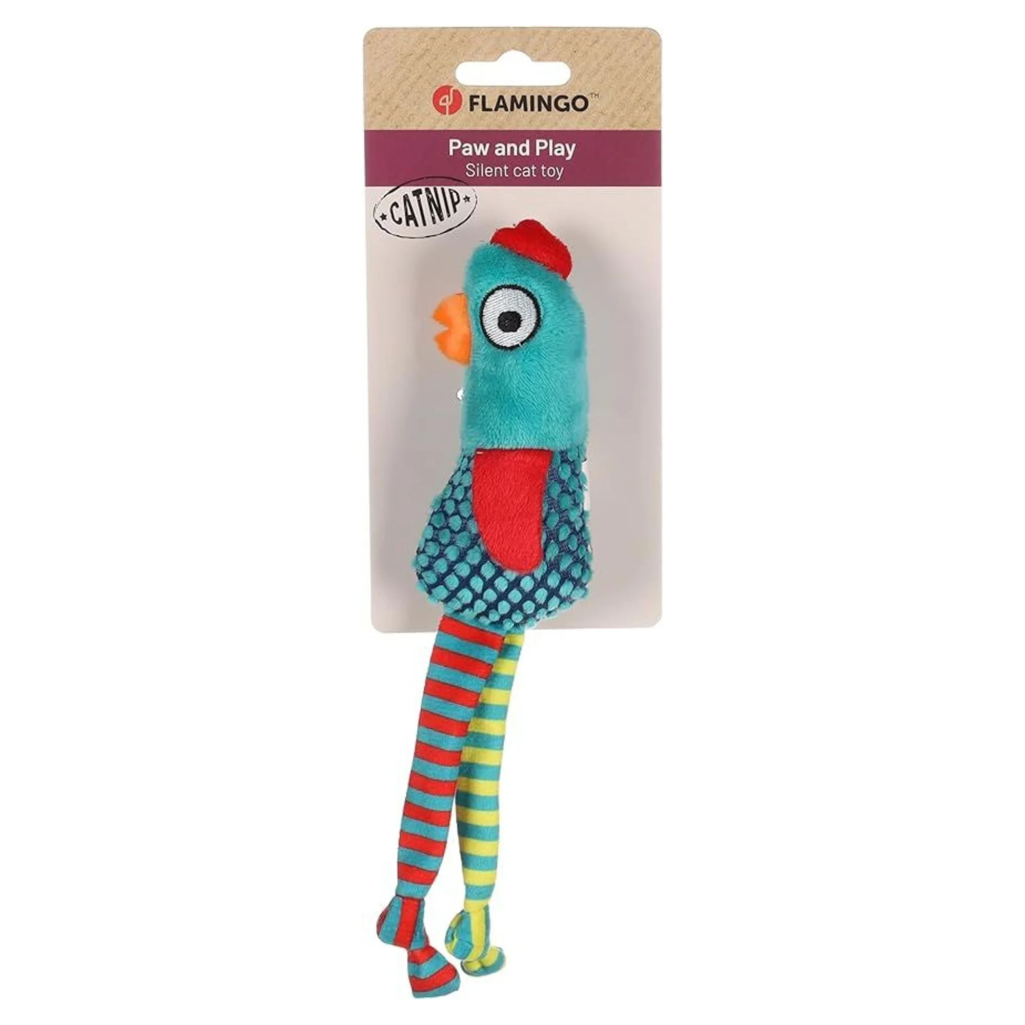Flamingo Raibo Catnipli Renkli Kumaş Tavuk Kedi Oyuncağı Yeşil — Kedi Naneli Oyuncaklar (Catnip), 50 g — Görsel 2