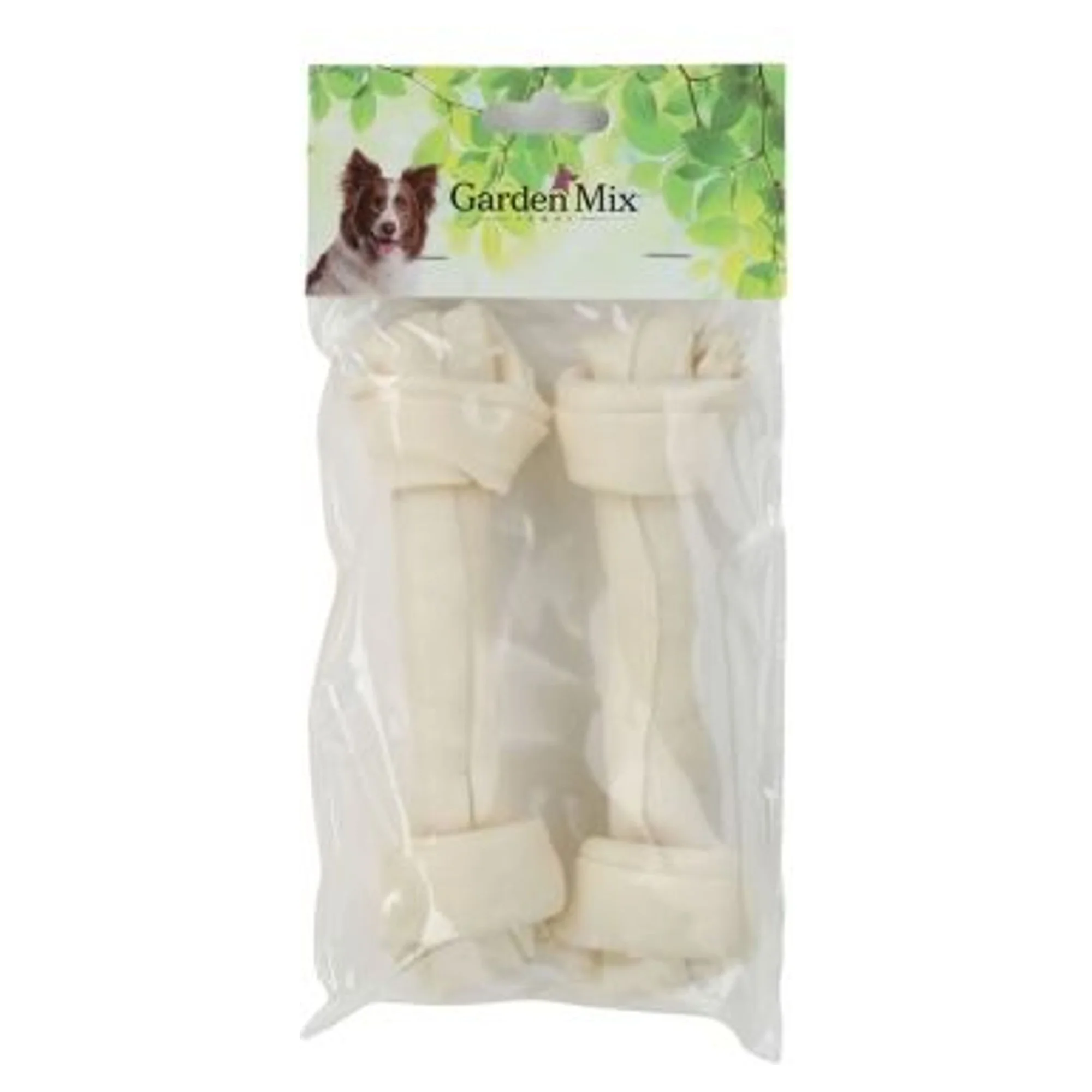 Garden Mix Beyaz Düğümlü Deri Kemik Köpek Ödül Maması 2'li