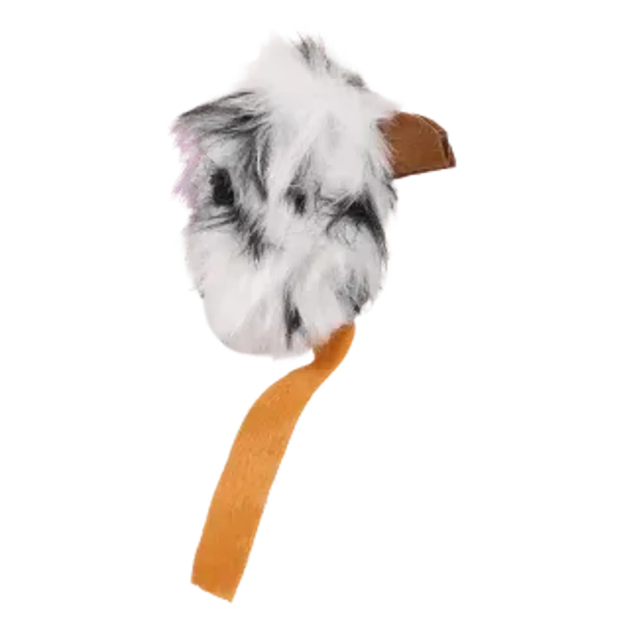 Flamingo Beyaz Peluş Fare Mini Kedi Oyuncağı ve Catnip Tozu