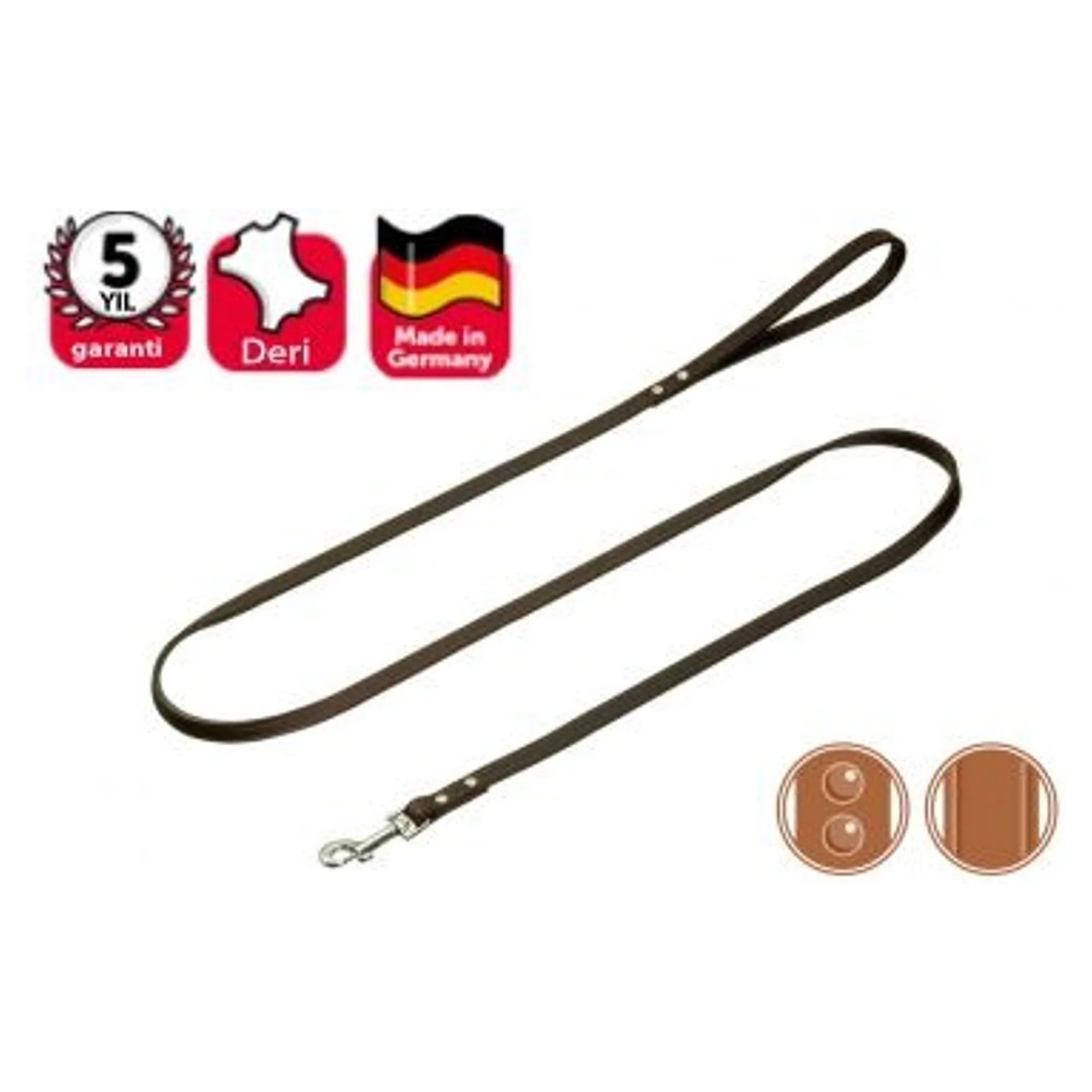 Karlie Deri Uzatma Tasma Kahverengi 100 CM 20 MM
