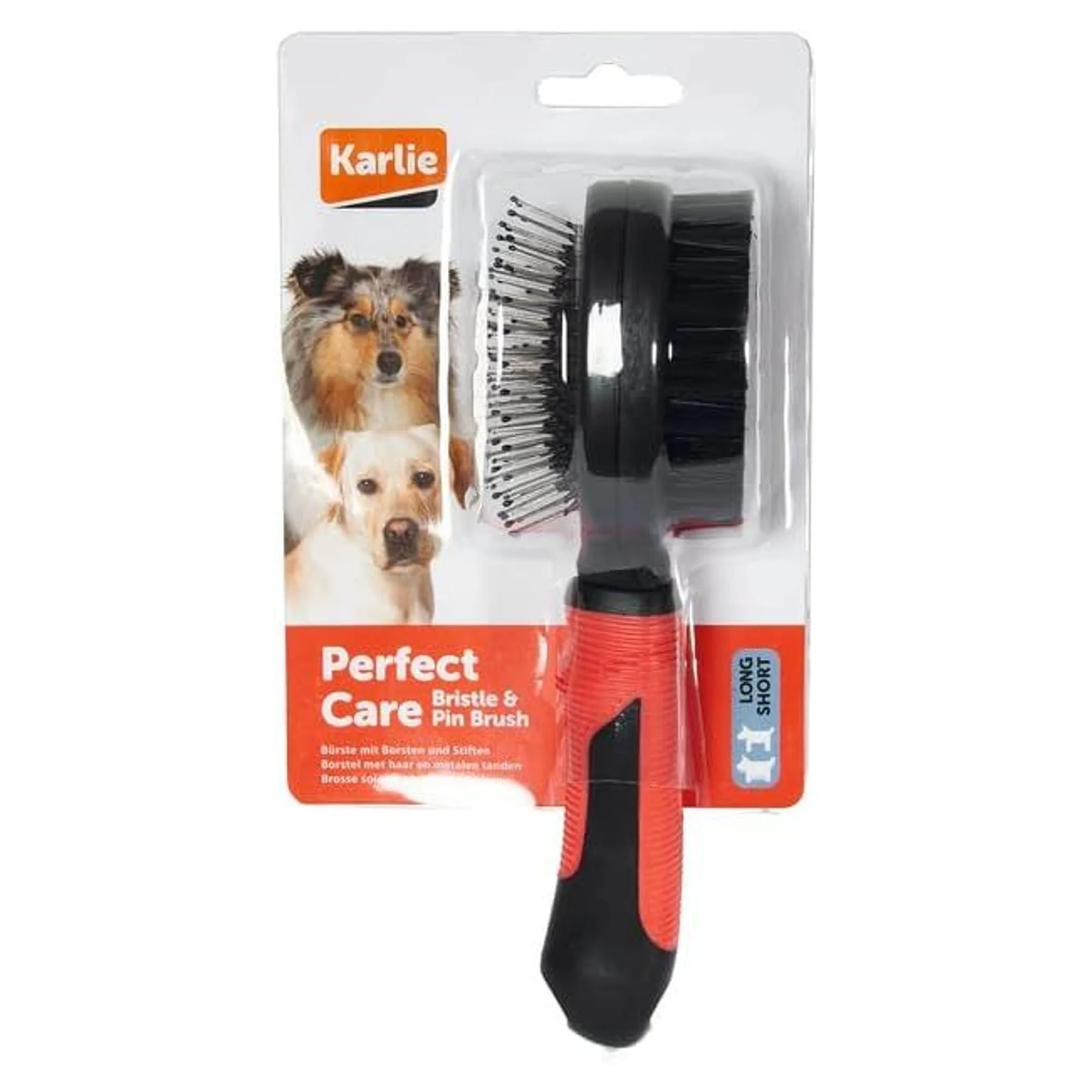 Karlie Pro Çift Taraflı İğne Başlıklı Köpek Fırçası 22.5x6 CM — Taraklar ve Fırçalar, 270 g — Görsel 3