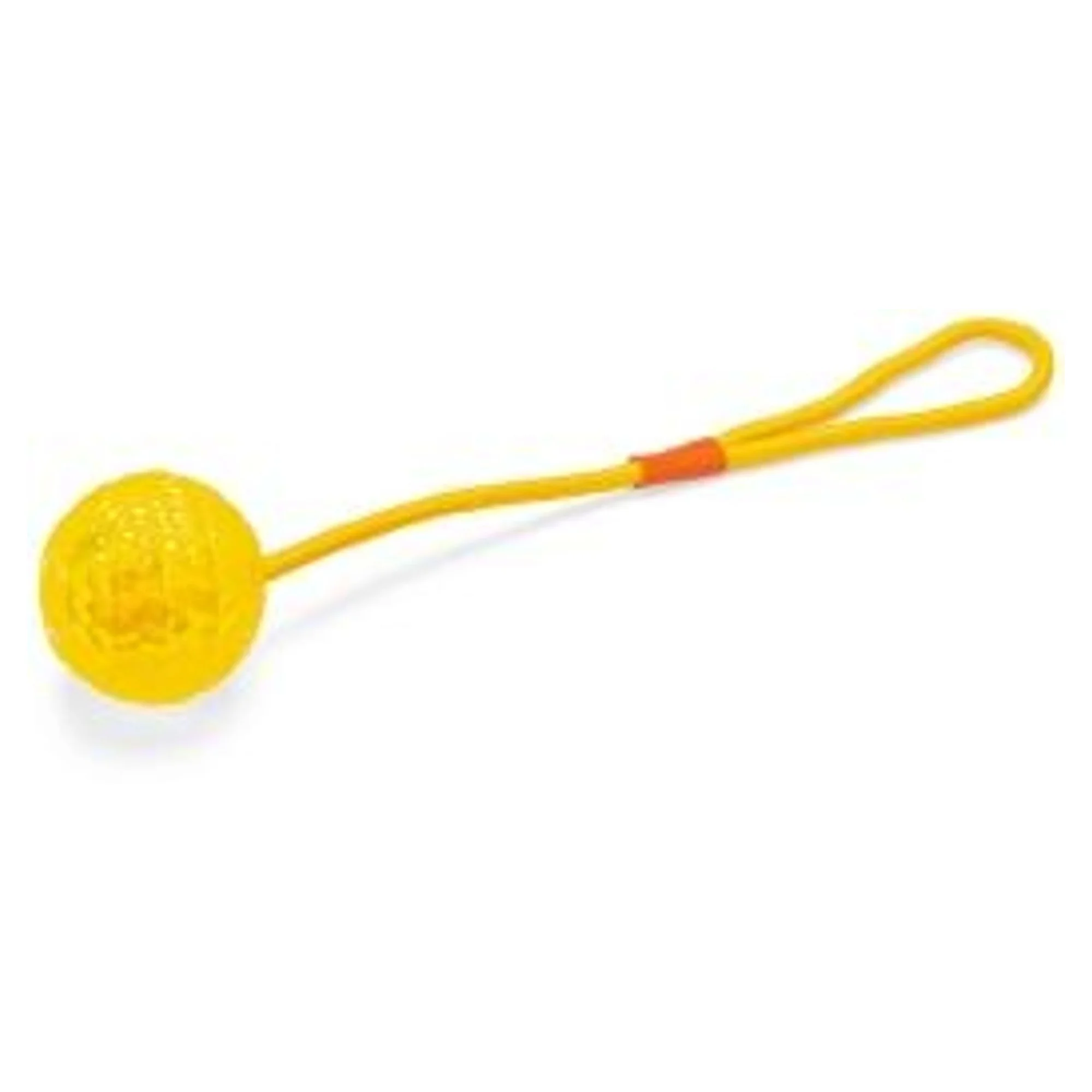 Karlie İpli Plastik Top Köpek Oyuncağı Sarı 16 CM