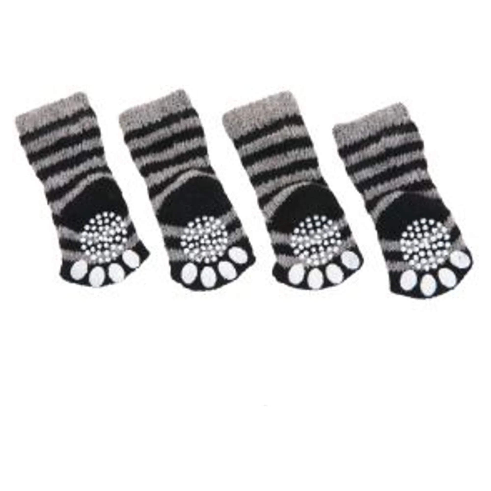 Karlie Gri-Siyah Köpek Çorabı 4'lü Set S 45x35 MM