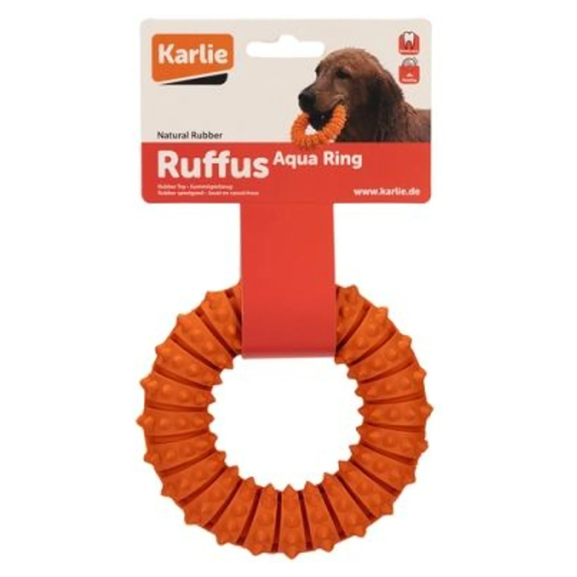 Karlie Plastik Halka Turuncu Köpek Oyuncağı 12 CM