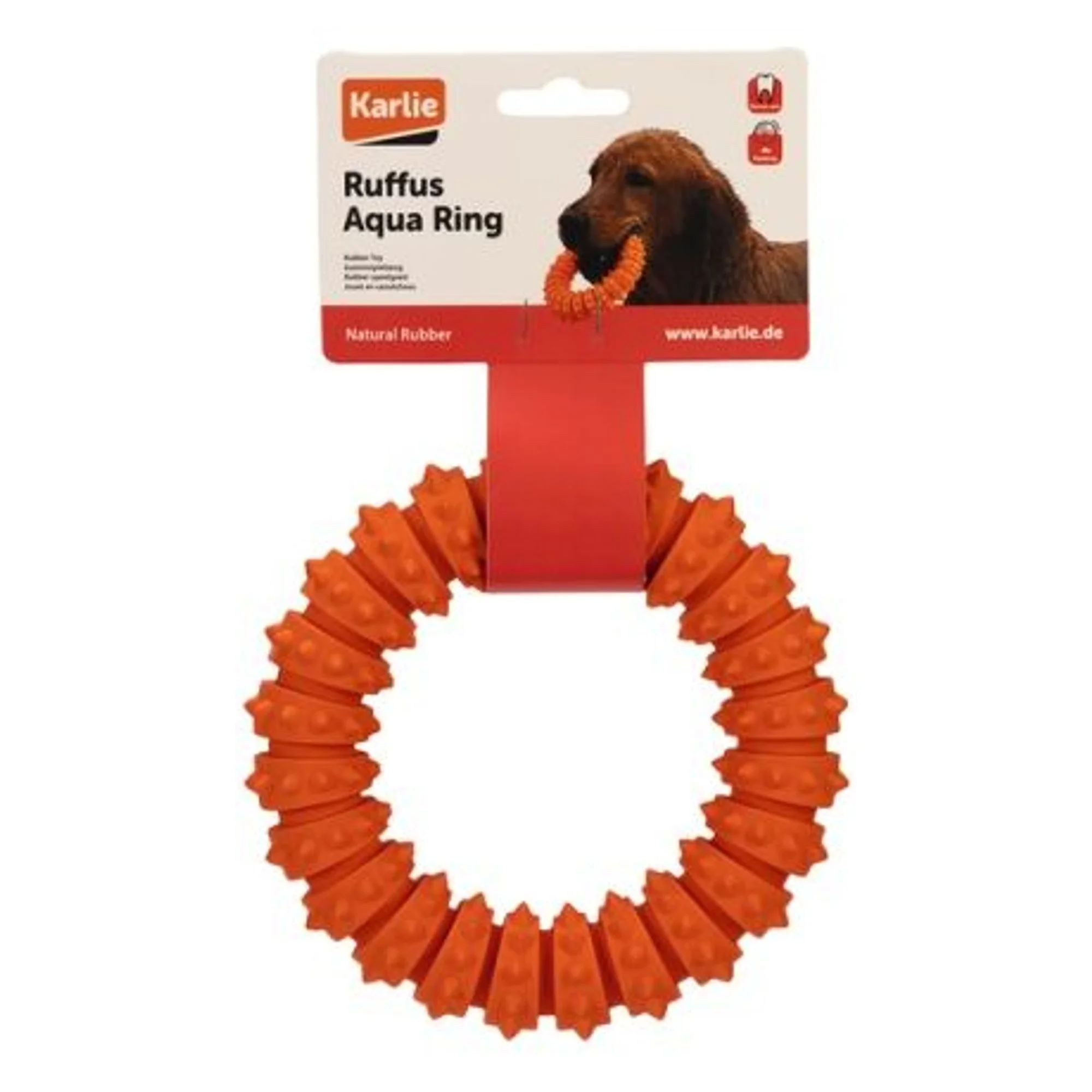 Karlie Plastik Halka Turuncu Köpek Oyuncağı 15 CM