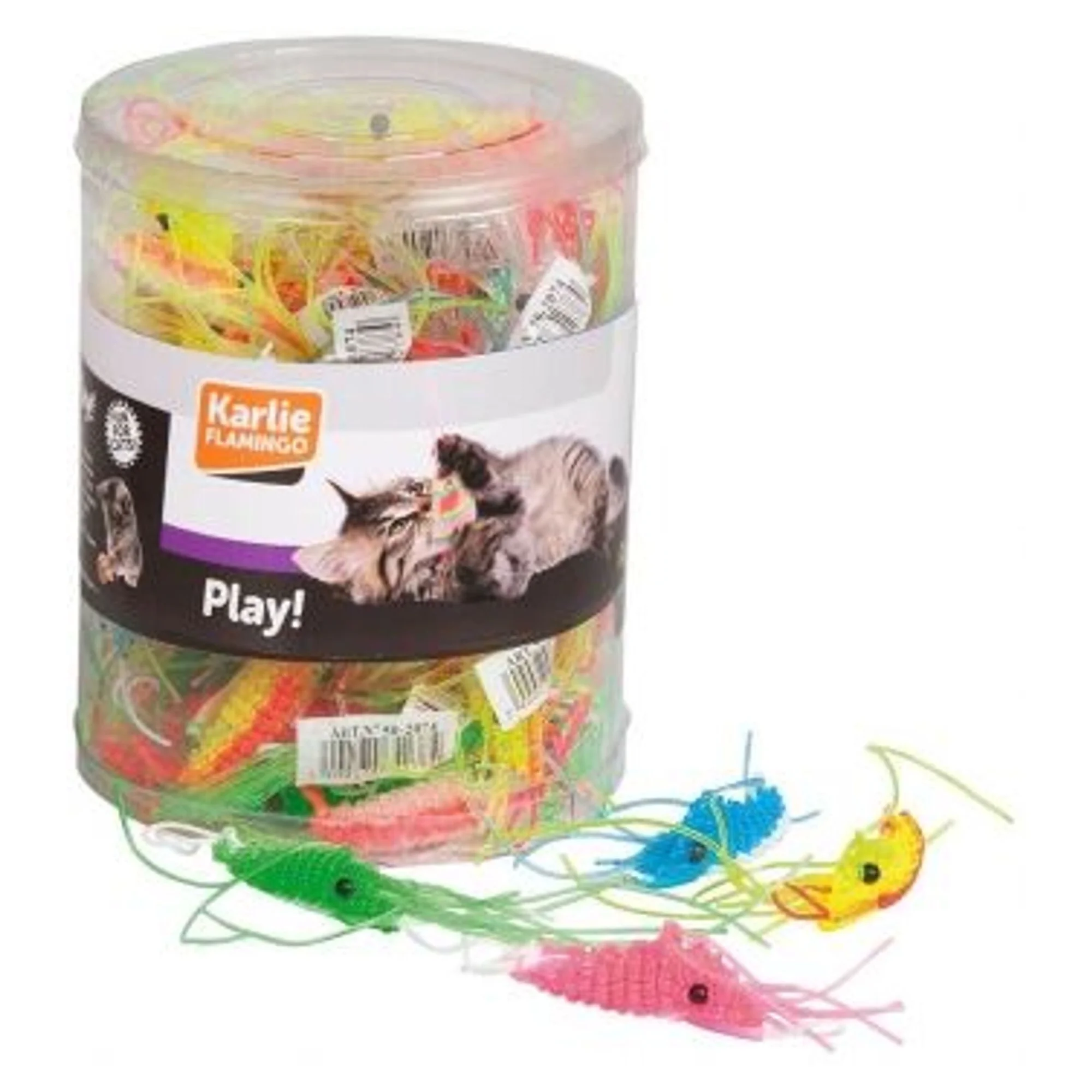 Karlie Plastik Karides Kedi Oyuncağı 6 CM