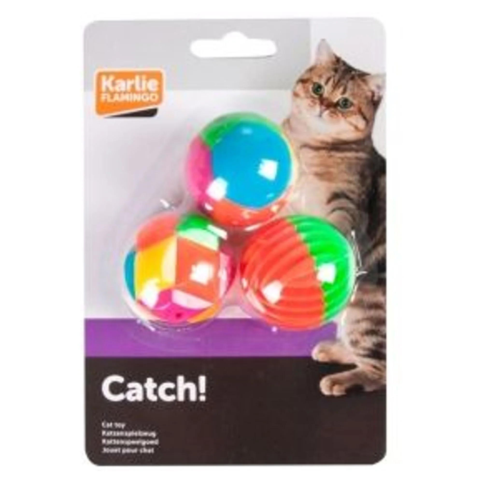 Karlie Plastik Kedi Oyuncağı Top 4 cm 3'lü Paket