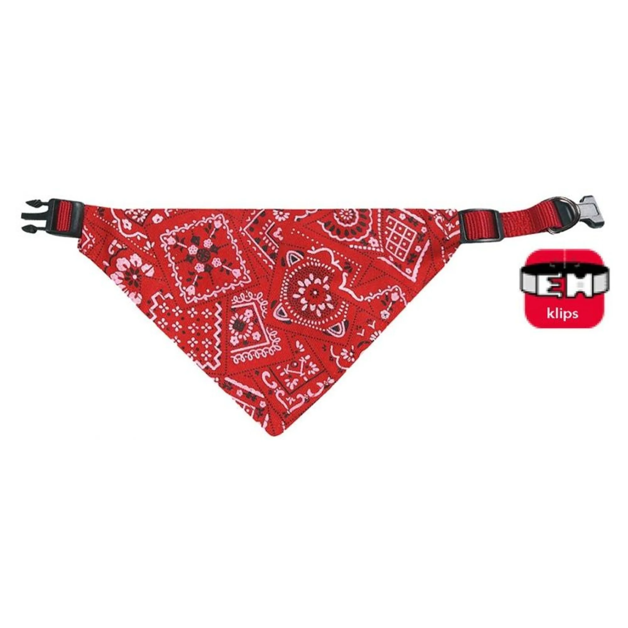 Karlie Bandanalı Kırmızı Köpek Boyun Tasması 35-50 CM