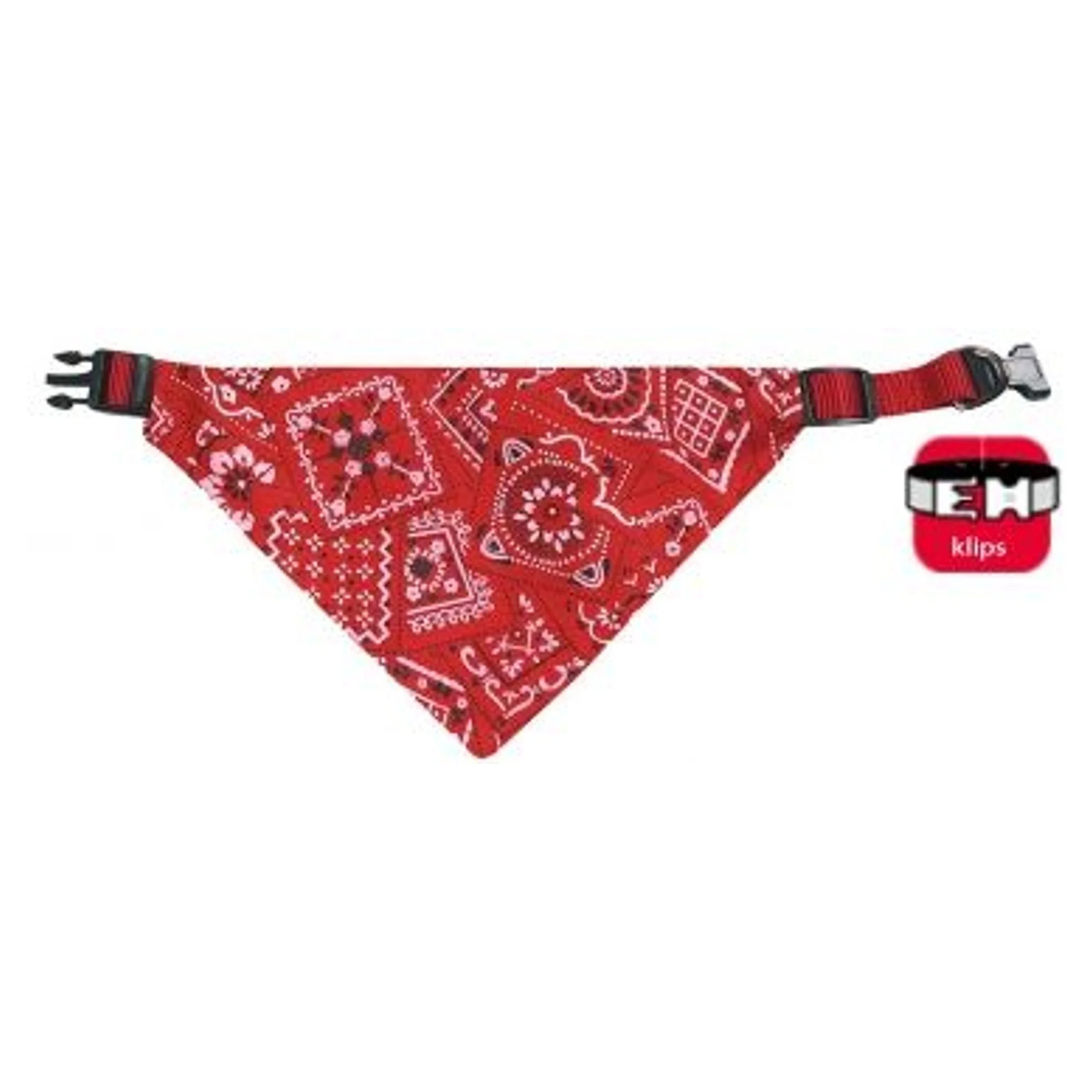 Karlie Bandanalı Kırmızı Köpek Boyun Tasması 40-65 CM