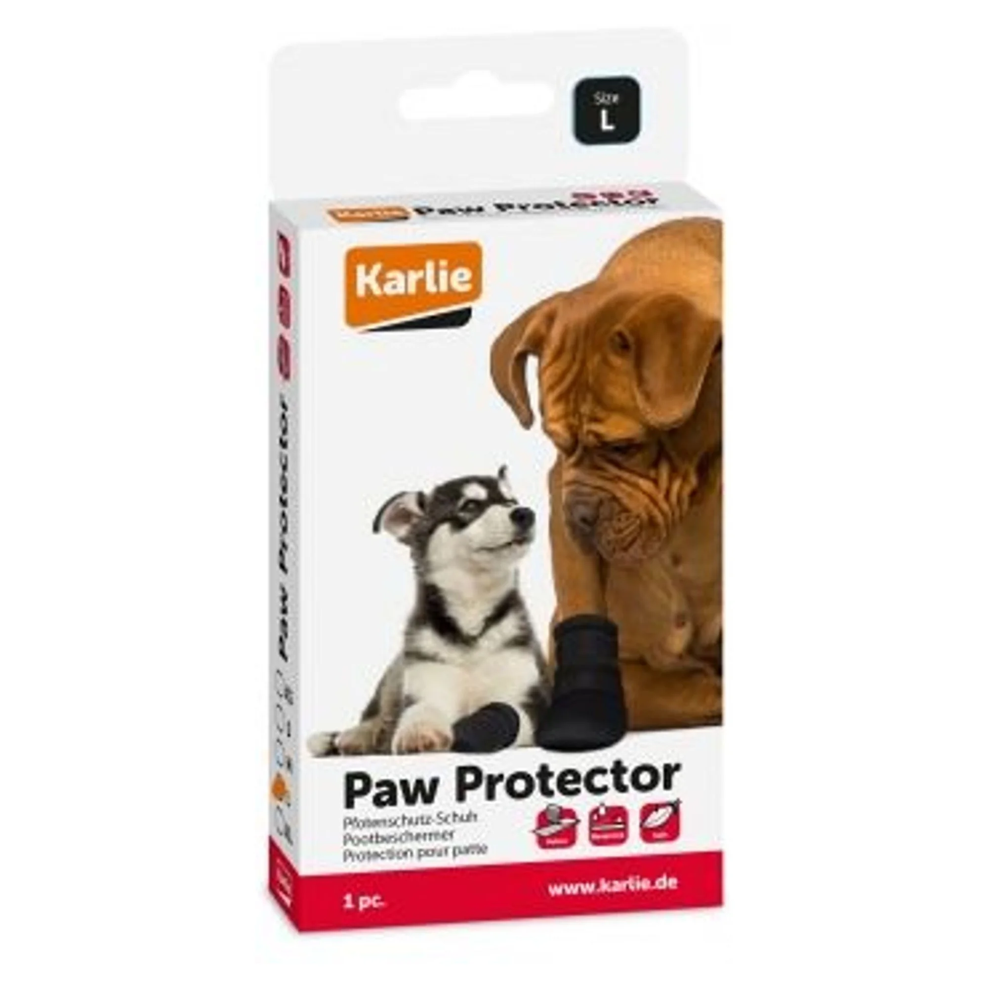 Karlie Siyah Köpek Pati Koruyucu Large