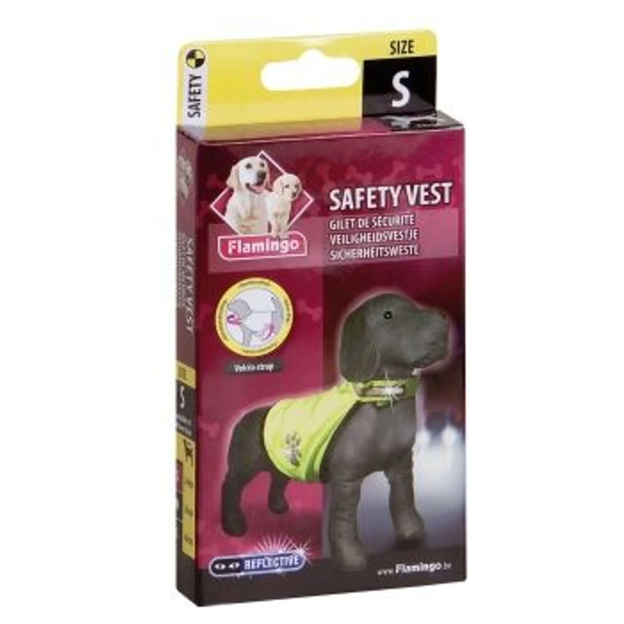 Karlie Gece Yürüyüş Güvenlik Yeleği Küçük Boy Köpek Giyim ve Aksesuar 23.5 CM