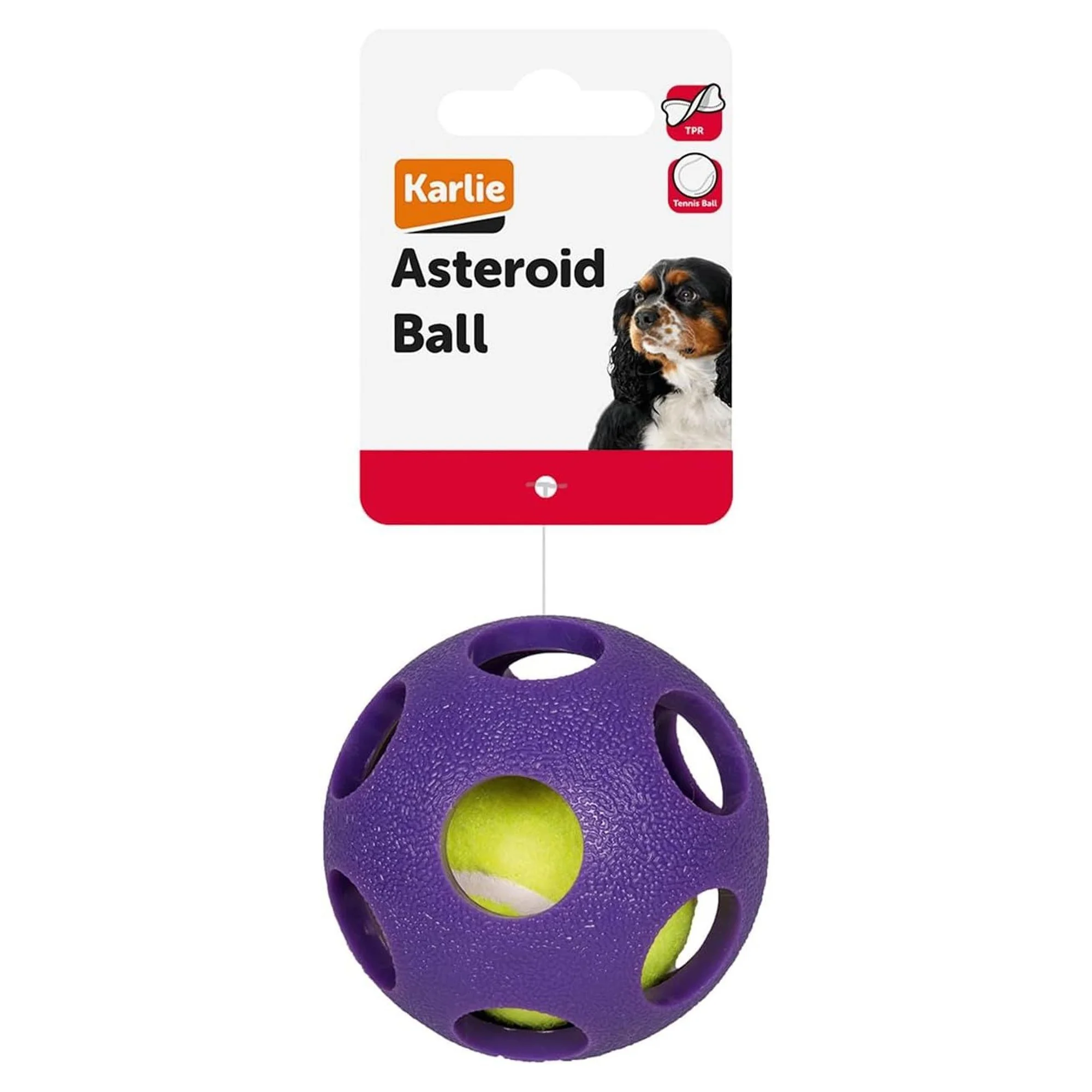 Karlie TPR Asteroit Köpek Oyun Topu 9 CM — Toplar, 140 g — Görsel 3