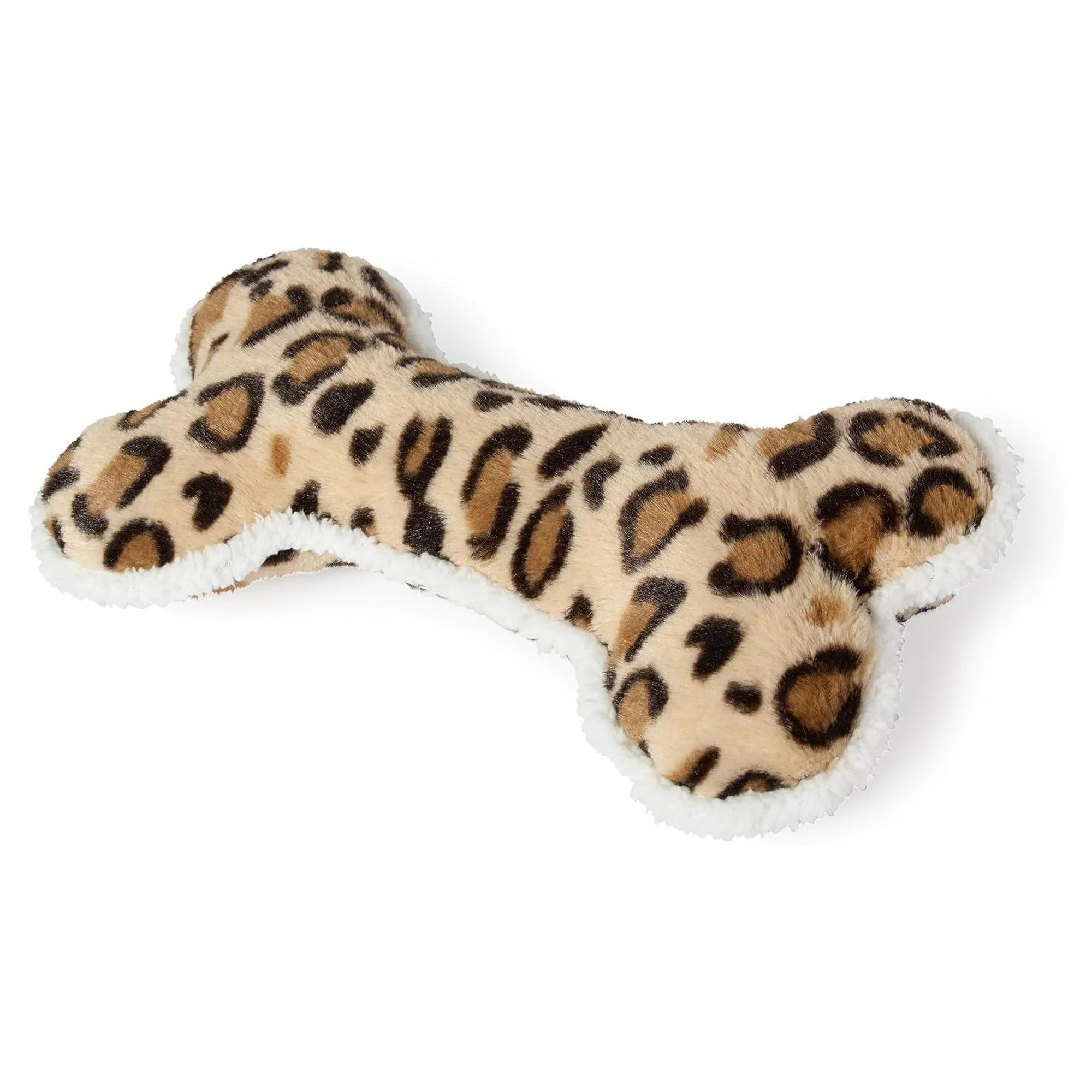 Karlie Kaplan ve Leopar Desenli Kemik Şeklinde Peluş Köpek Oyuncağı 30 CM
