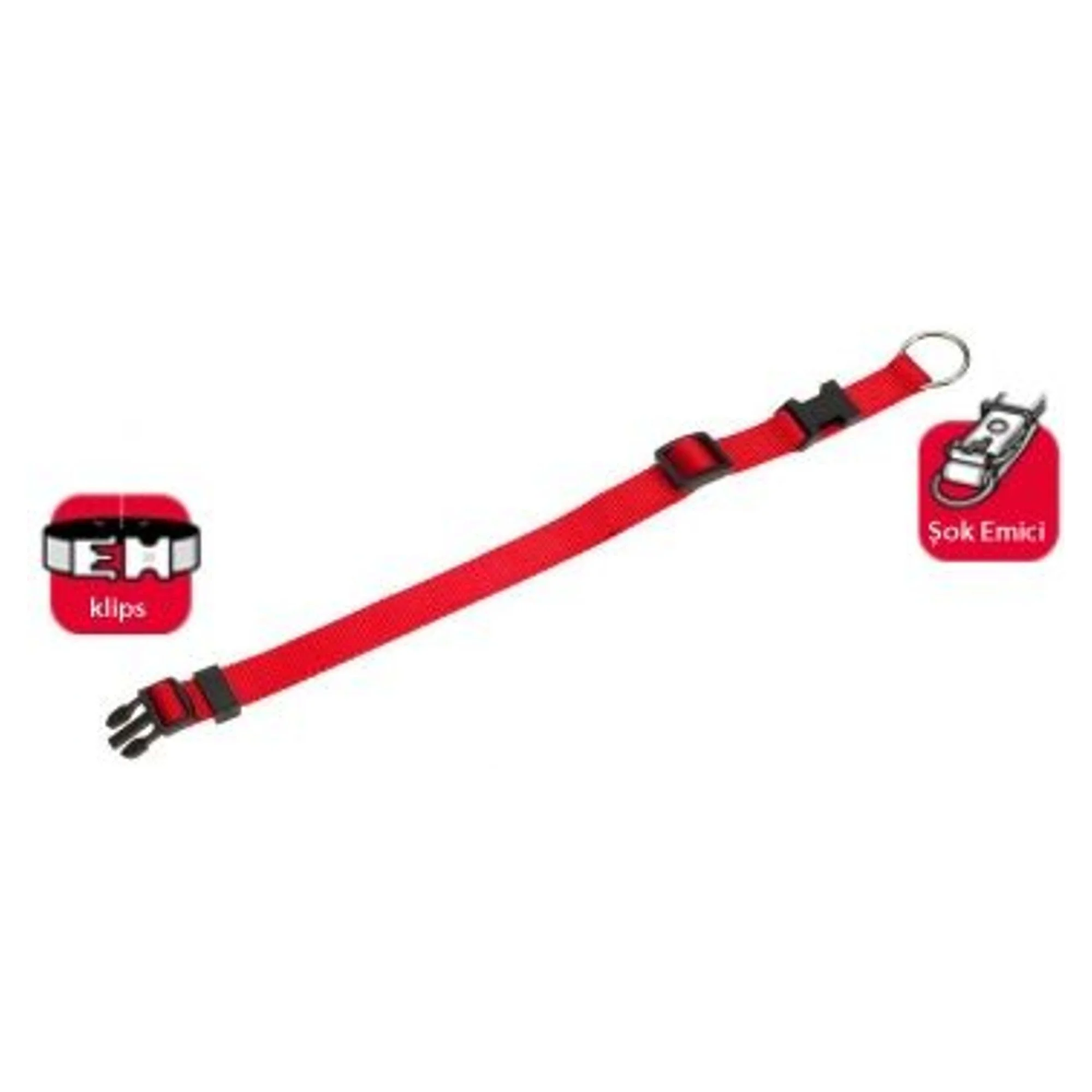 Karlie Kırmızı Köpek Boyun Tasması 40-55 CM
